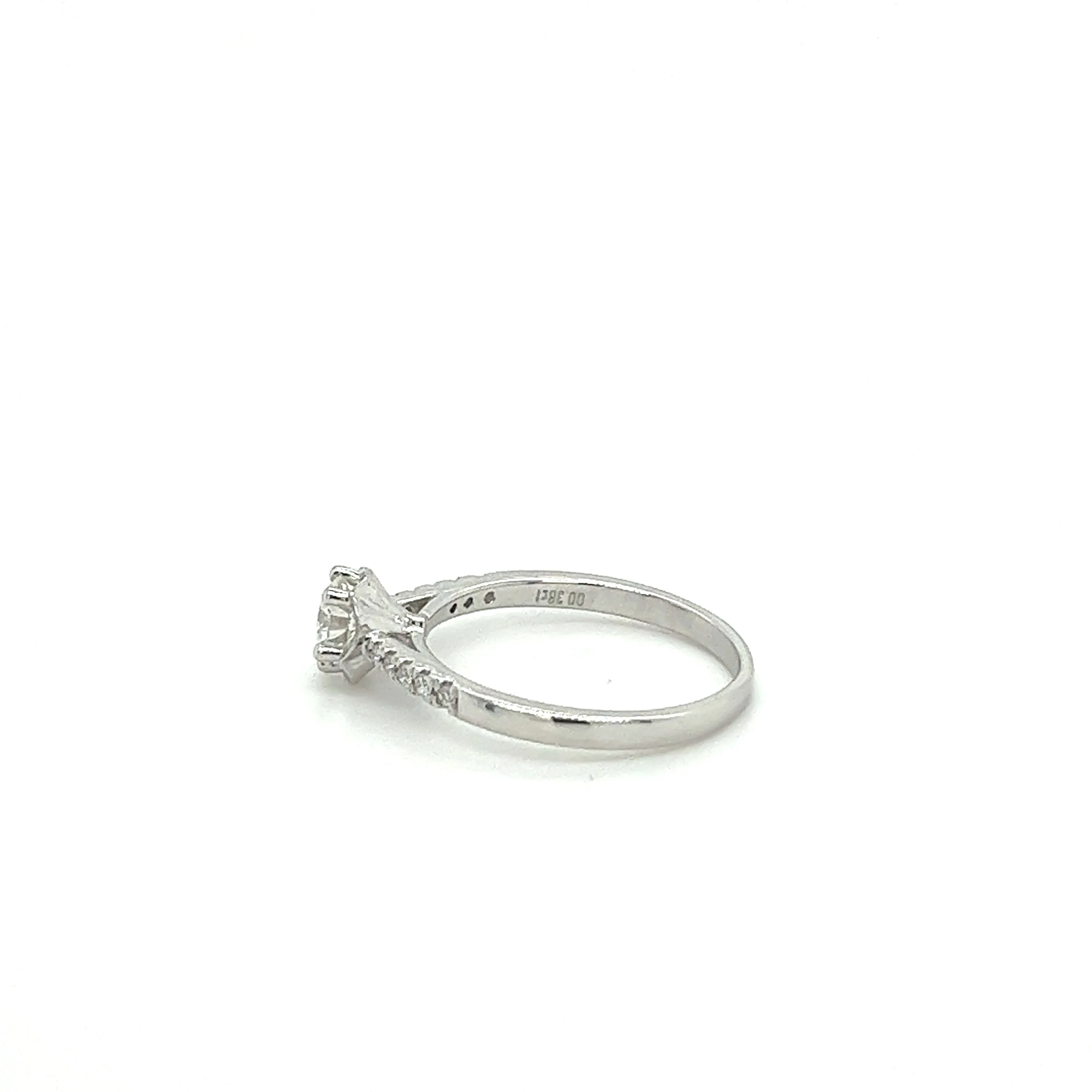 0.44 CTTW Round Cut Diamond Engagement Ring in 18K White Gold - Image 5