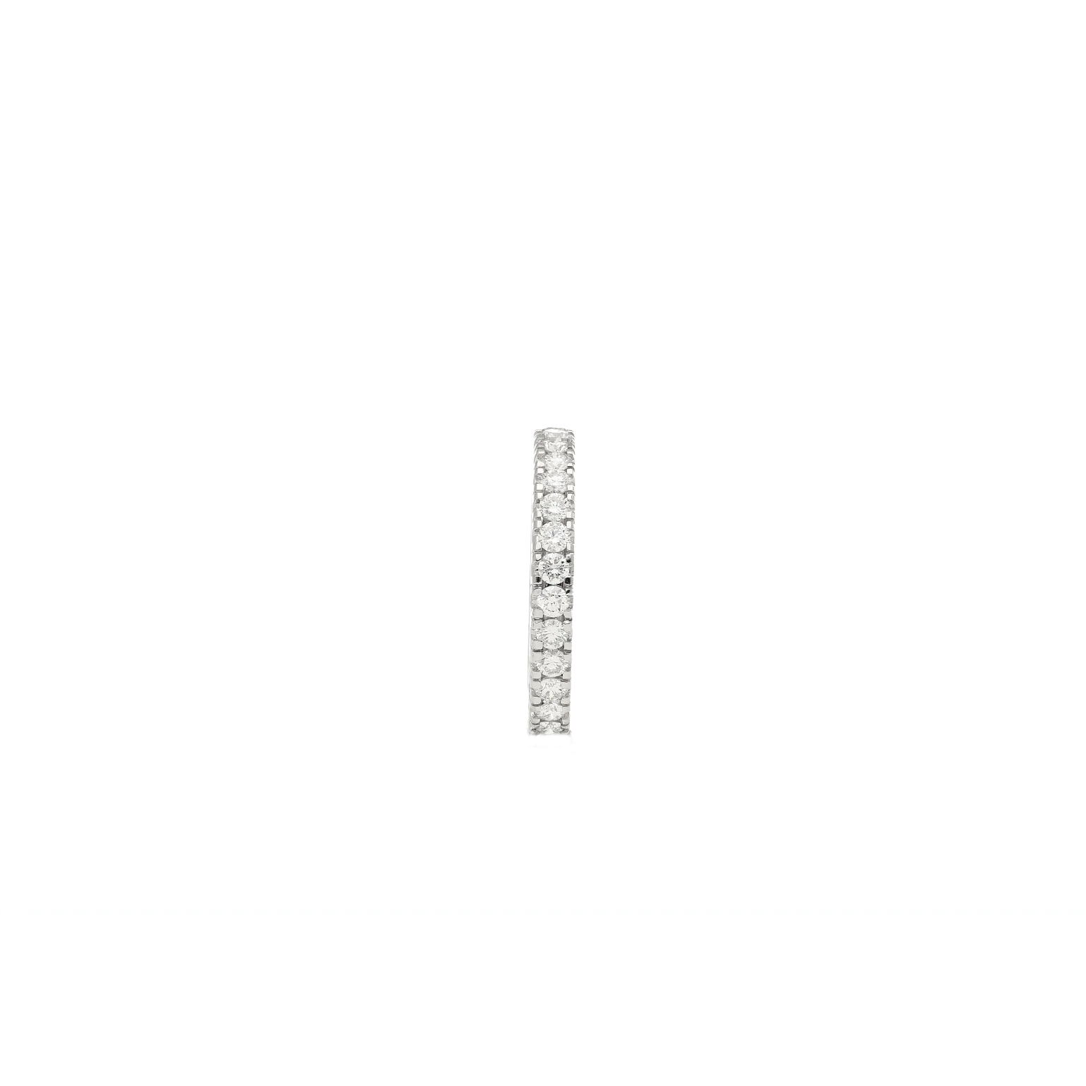 1.14 CTTW Natural Round Diamond Wedding Band Ring in 18K White Gold Size 7 - Image 4