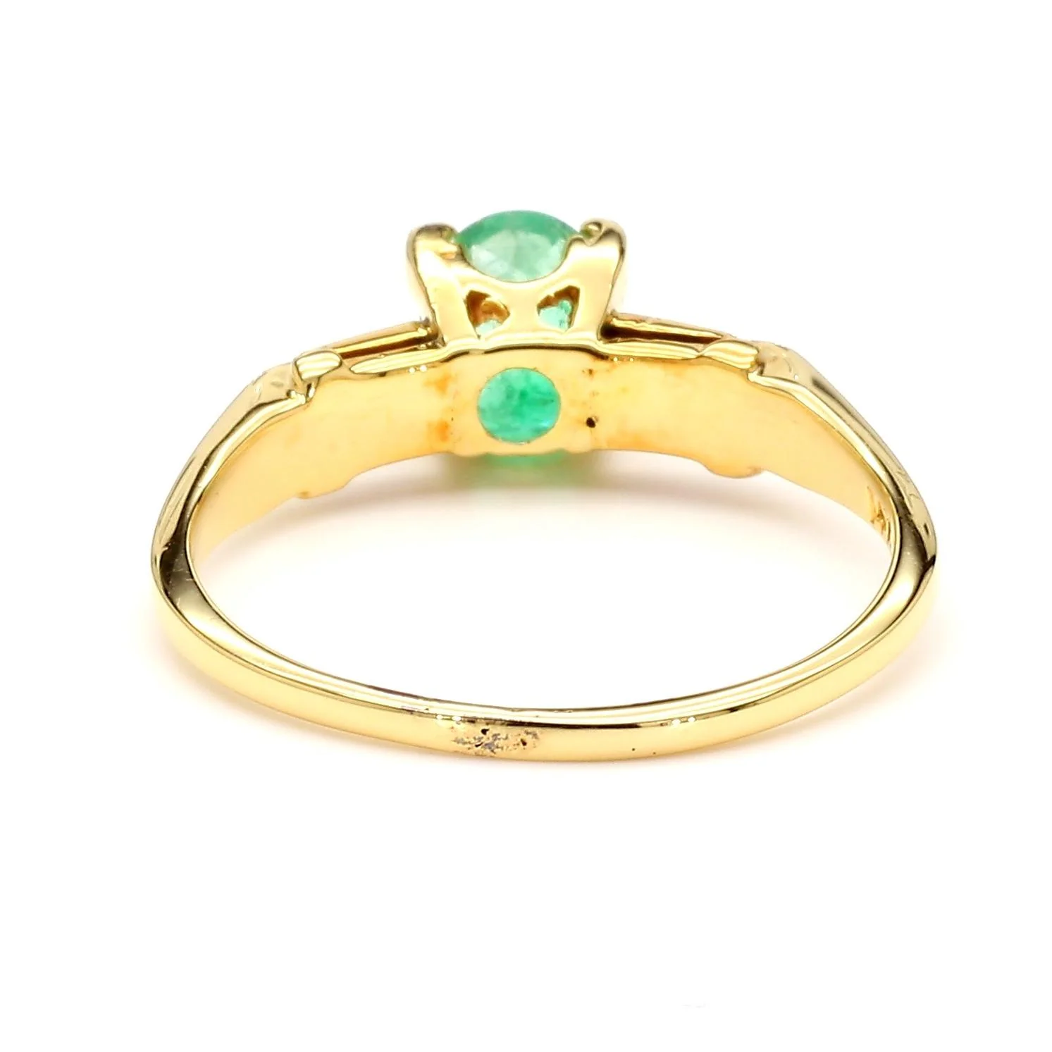 1 Carat Oval Cut Colombian Emerald 14K Gold Engagement Ring - Image 6