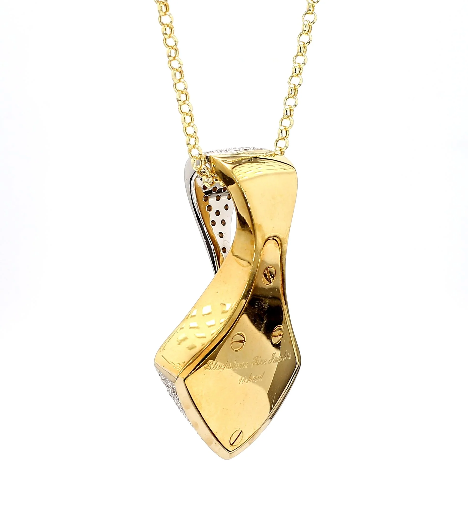 Important 11 Carat Vivid Green Tsavorite 18K Gold Pendant Necklace - Image 7