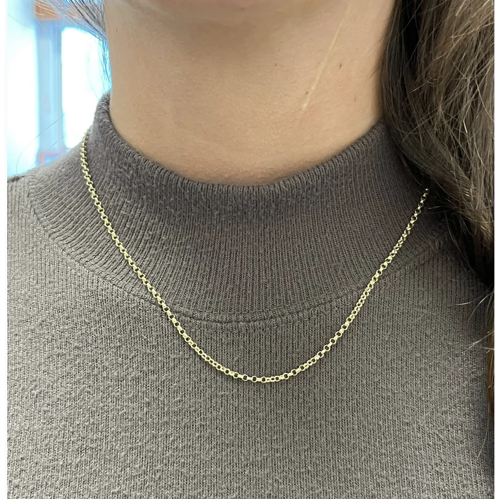 14K Gold Bar and Toggle Chain Necklace | 18 Inches - 1.5mm - Image 7