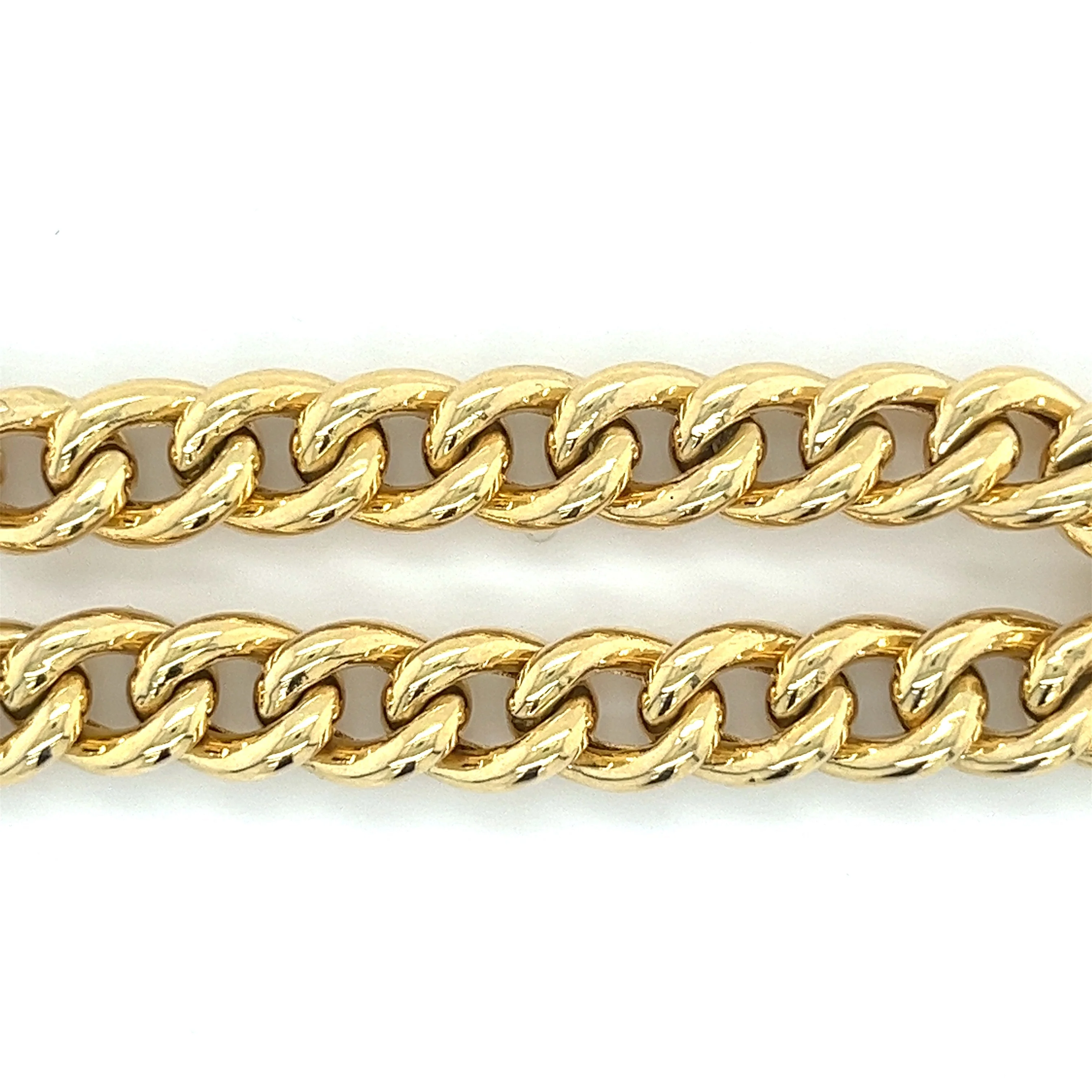 14K Gold Curb Link Chain Mens Bracelet | 8.75MM - 7.5 Inches - Image 4