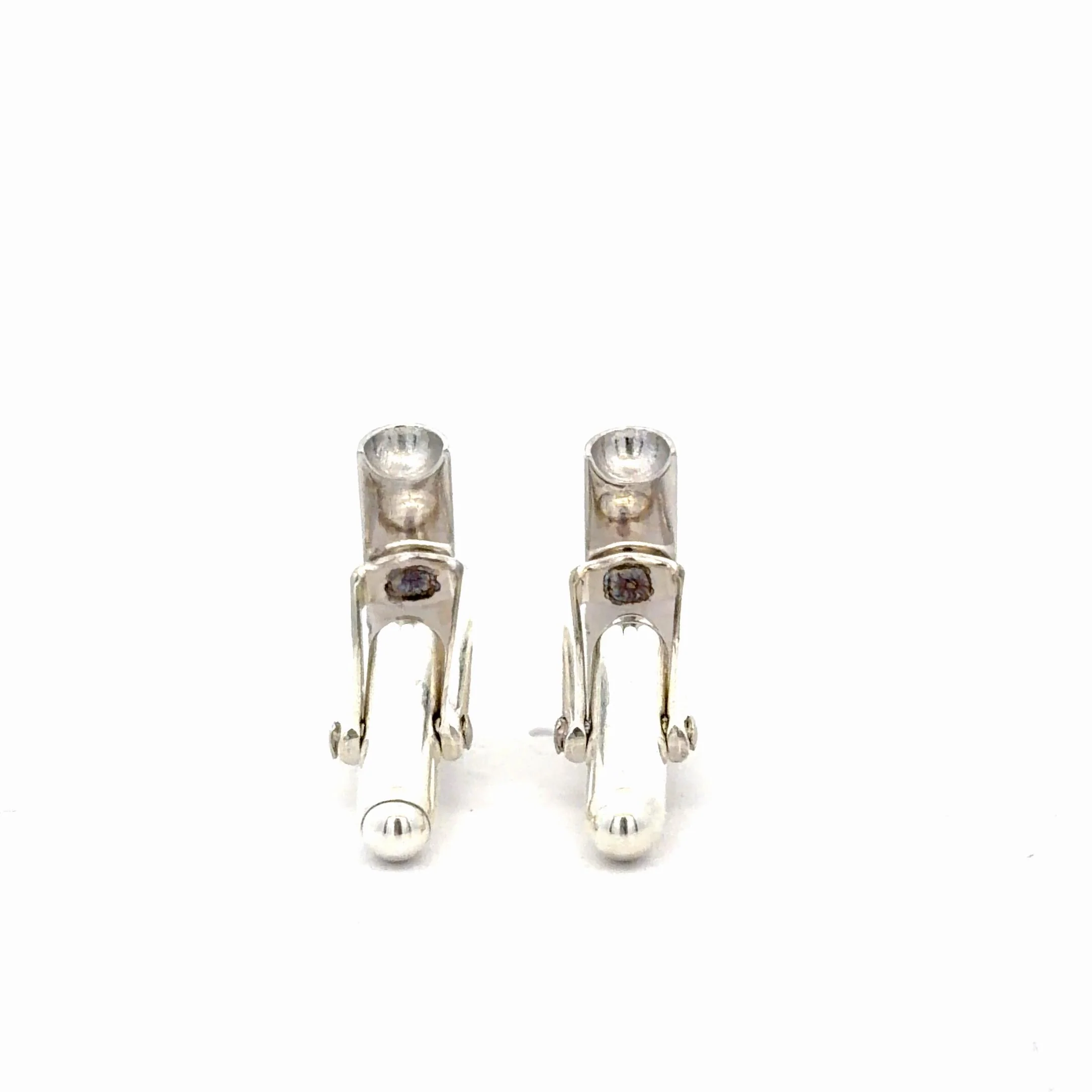 14K White Gold Ruby and Diamond Cufflinks - Image 3