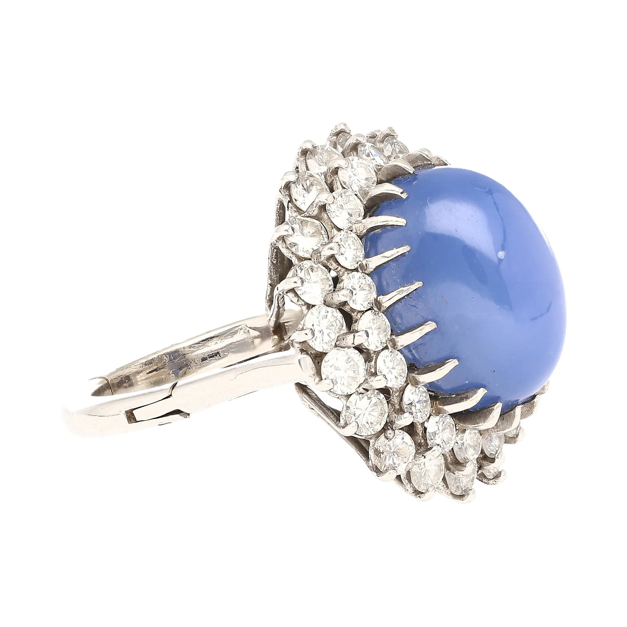 16.30 Carat No Heat Lavender Blue Star-Sapphire in Platinum and 18K Ring - Image 3