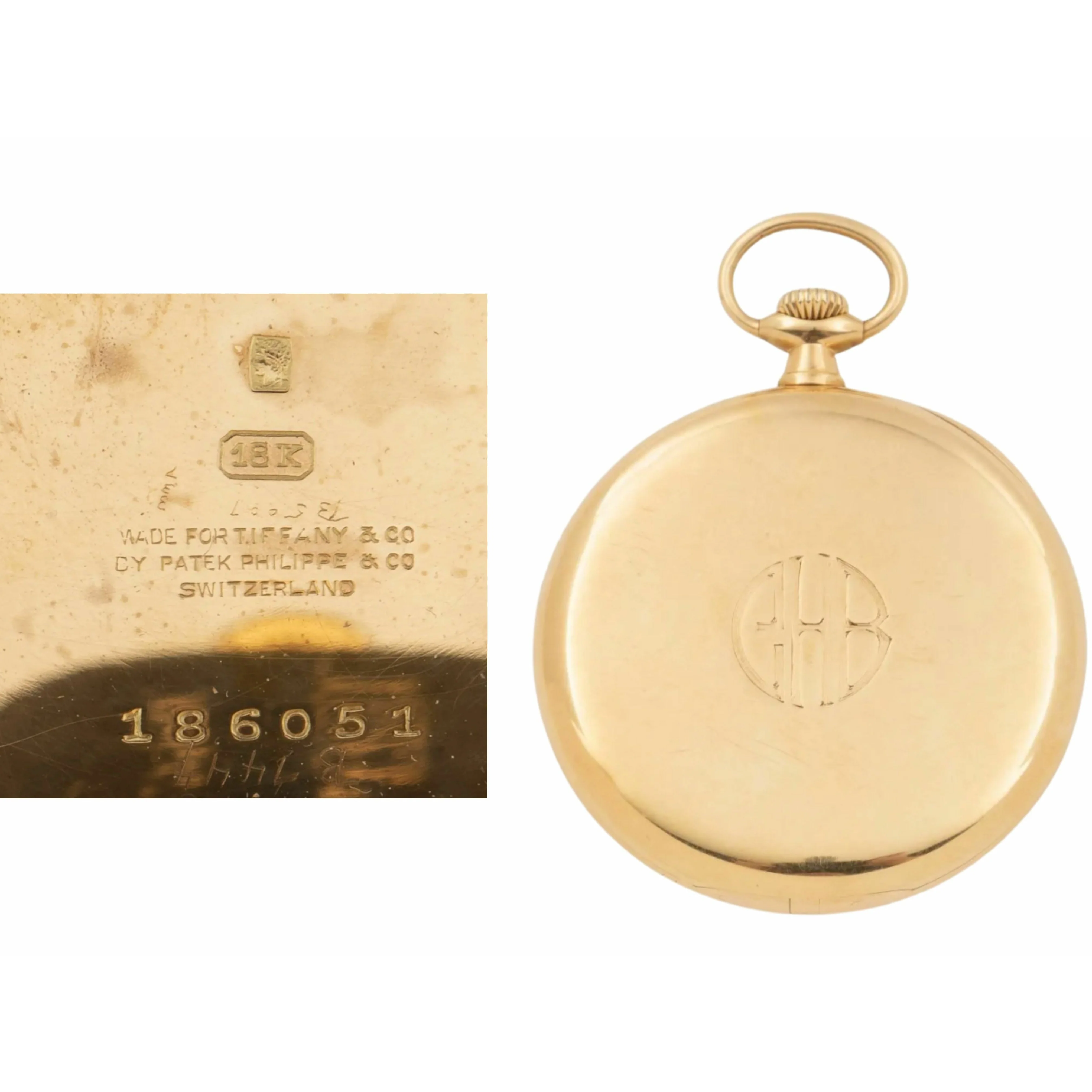 18K Patek Philippe Made for Tiffany & Co. Pocket watch - Image 3