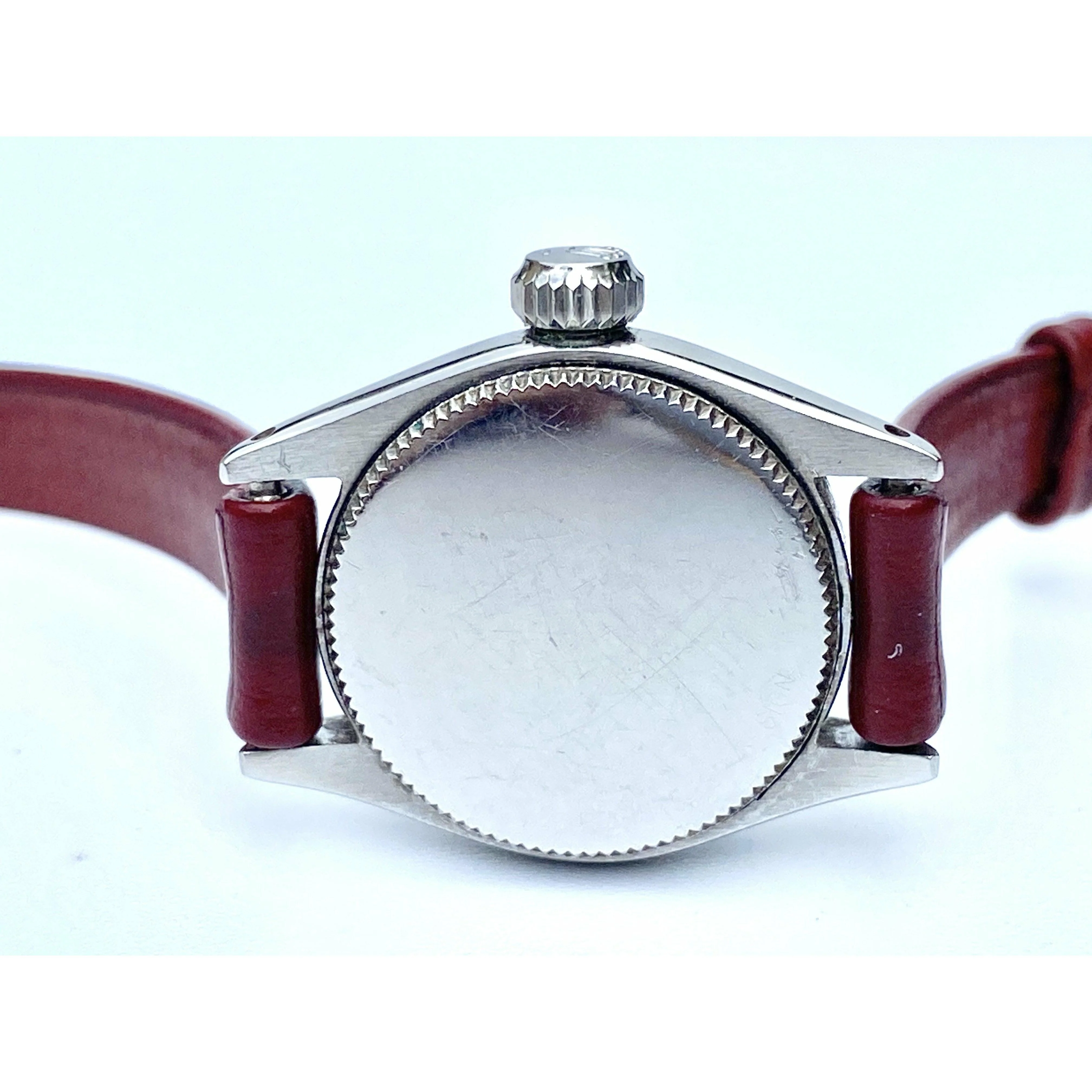 1950's Rolex Oyster Speedking Precision Watch in Red Leather Strap - Image 8