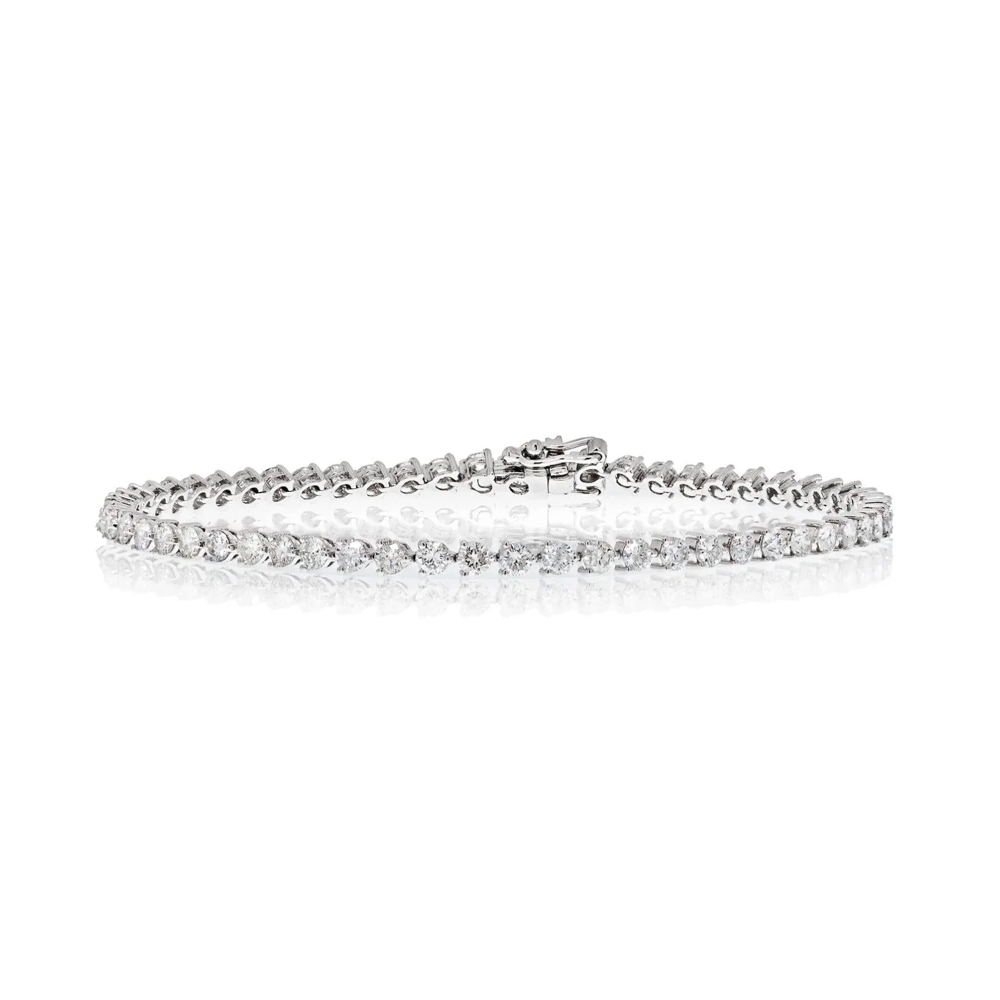 2.5 Carat Natural Diamond Tennis Bracelet in 18K White Gold - Image 8