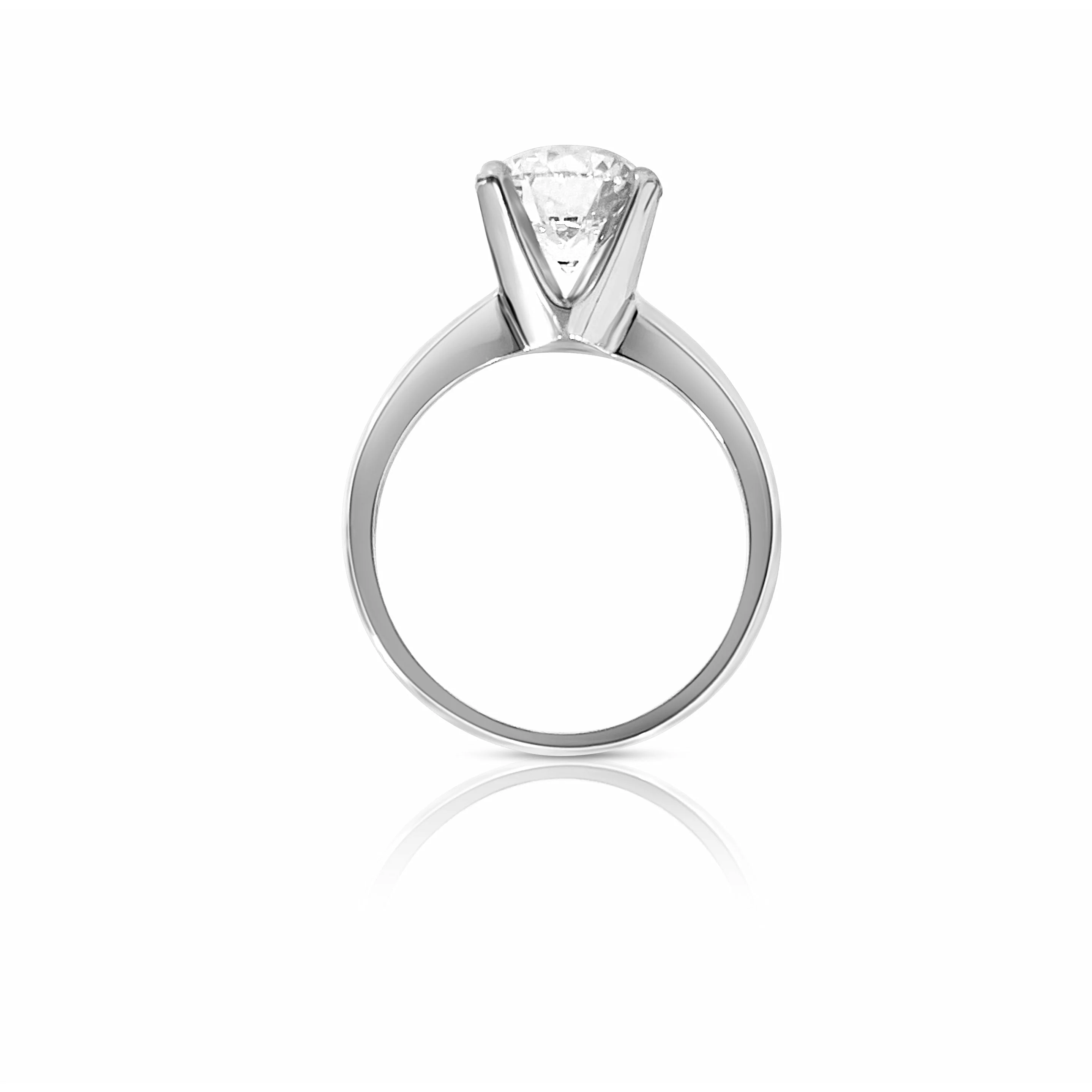 2.50 carat Round Cut Lab Grown Diamond solitaire Engagement Ring - Image 5