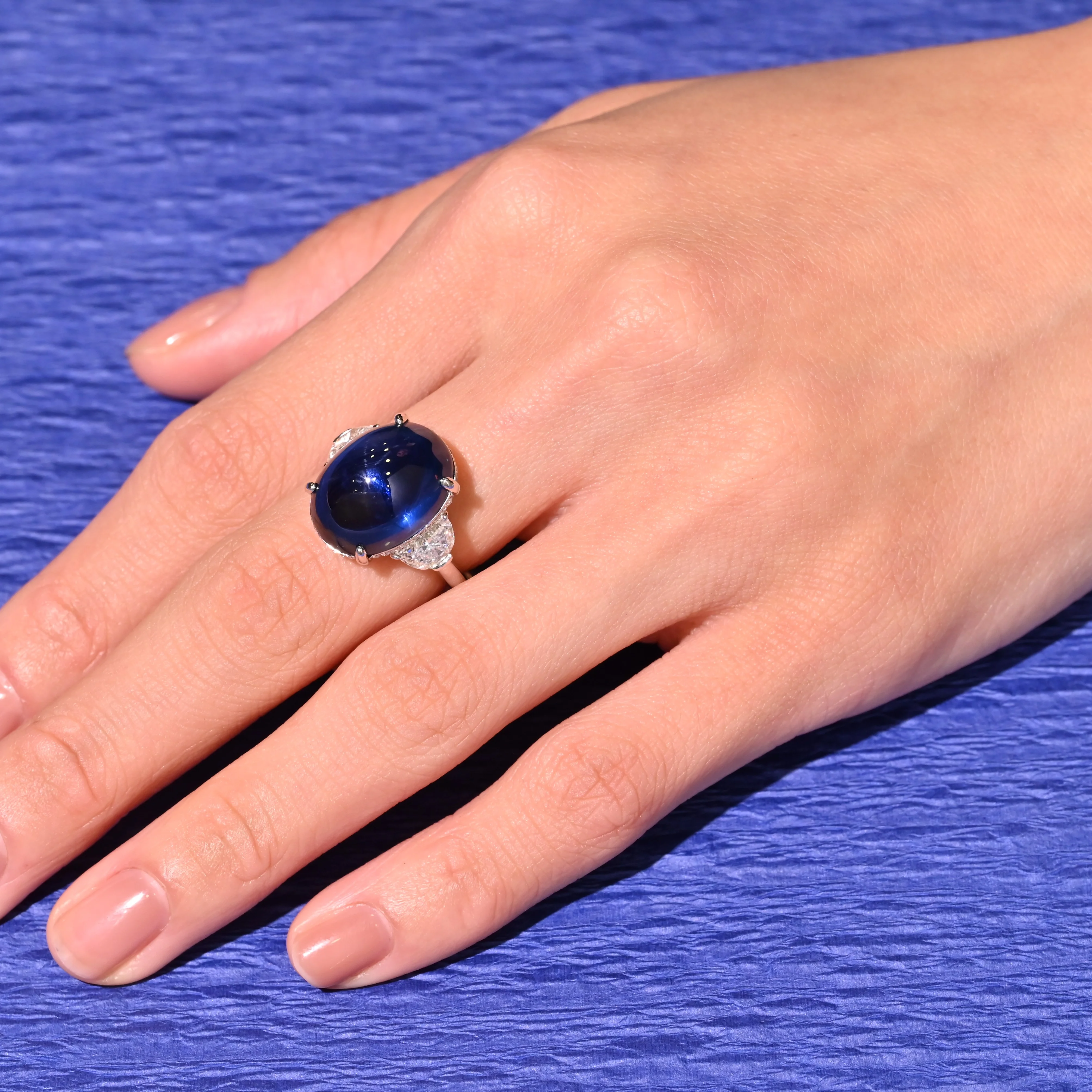 20 Carat Royal Blue No Heat Burma Sapphire & Diamond Ring - Image 9