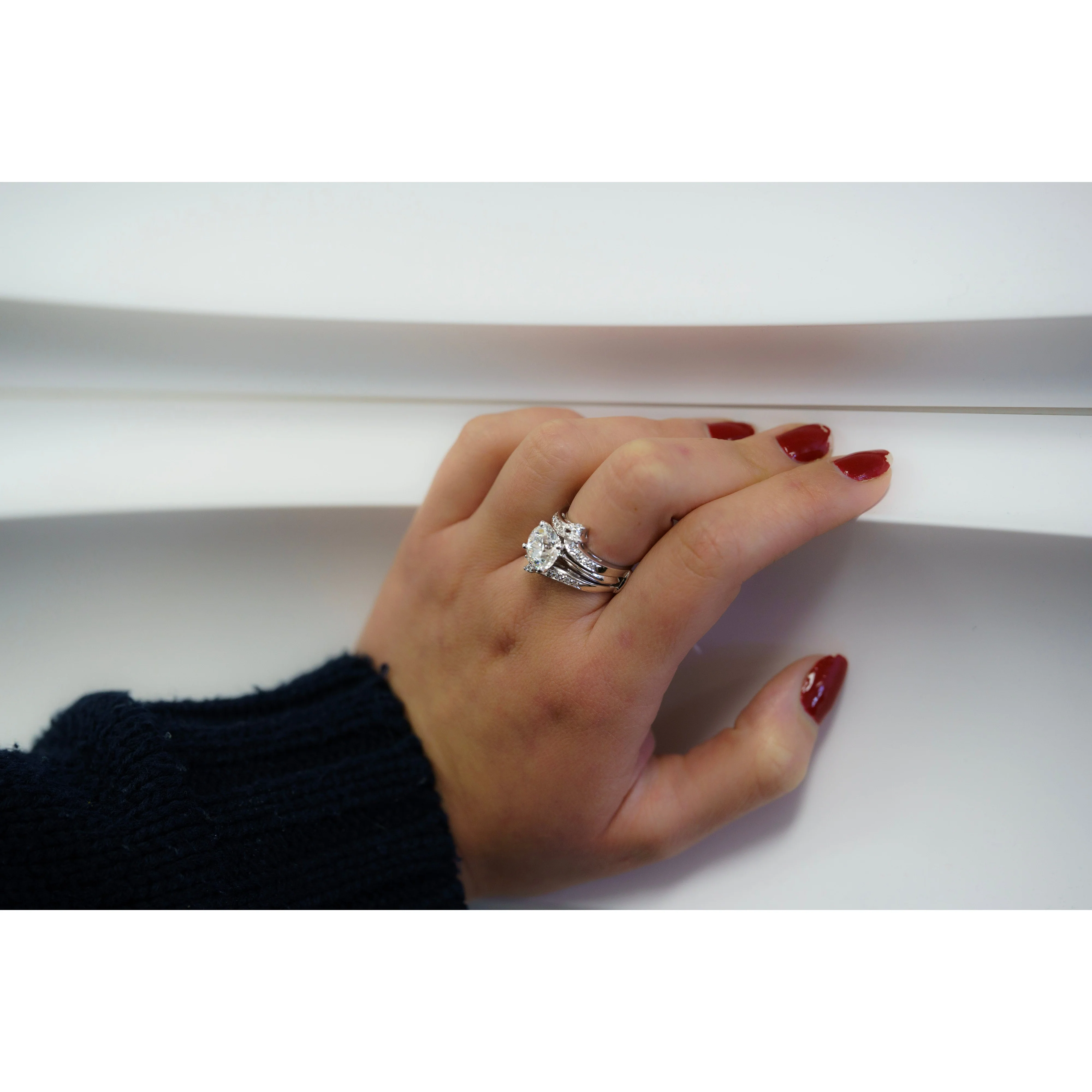 3.03 Carat Old-European Cut IGI Certified CVD Lab Diamond Solitaire Ring and Diamond Jacket Engagement Ring - Image 6