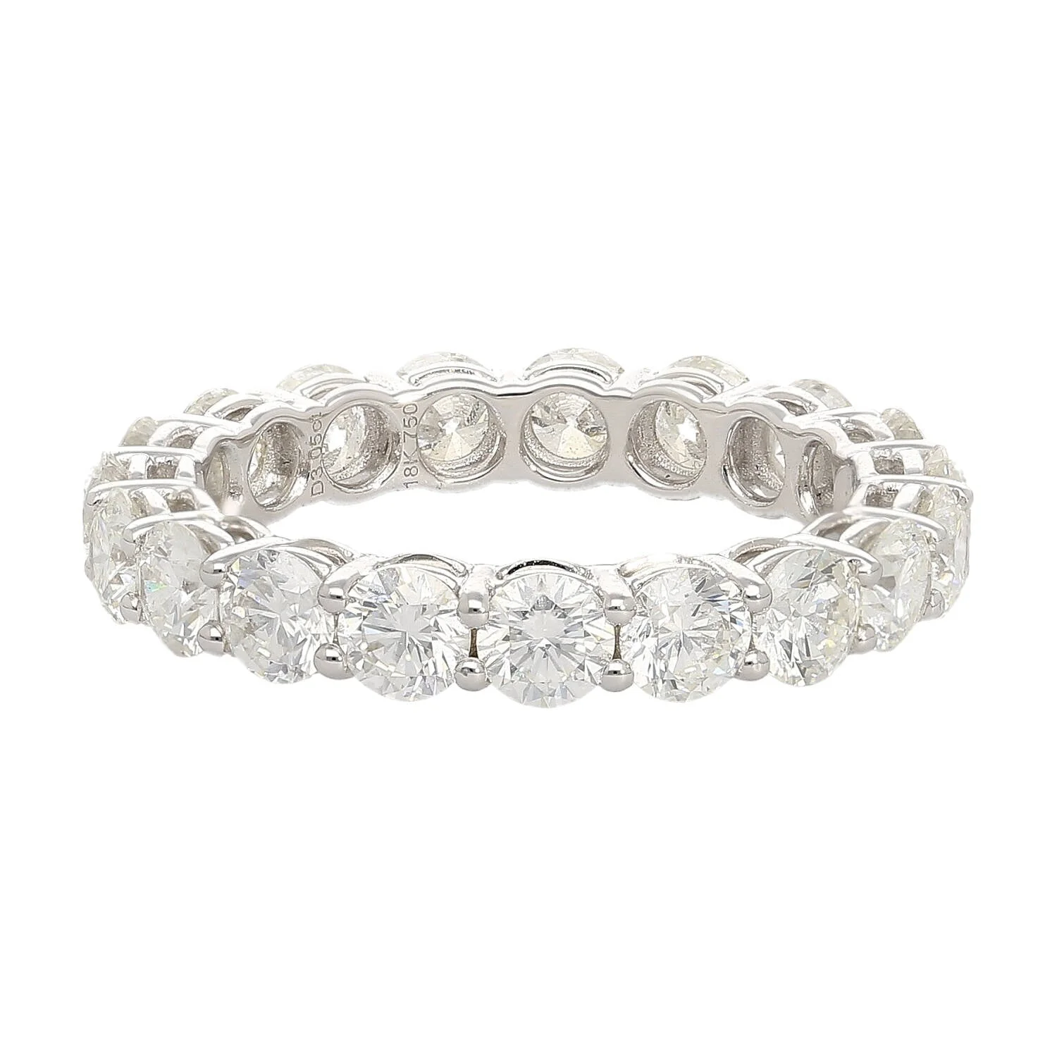 3 Carat Natural Diamond Wedding Band Ring in 18K White Gold Or Platinum Size 4-10 - Image 2