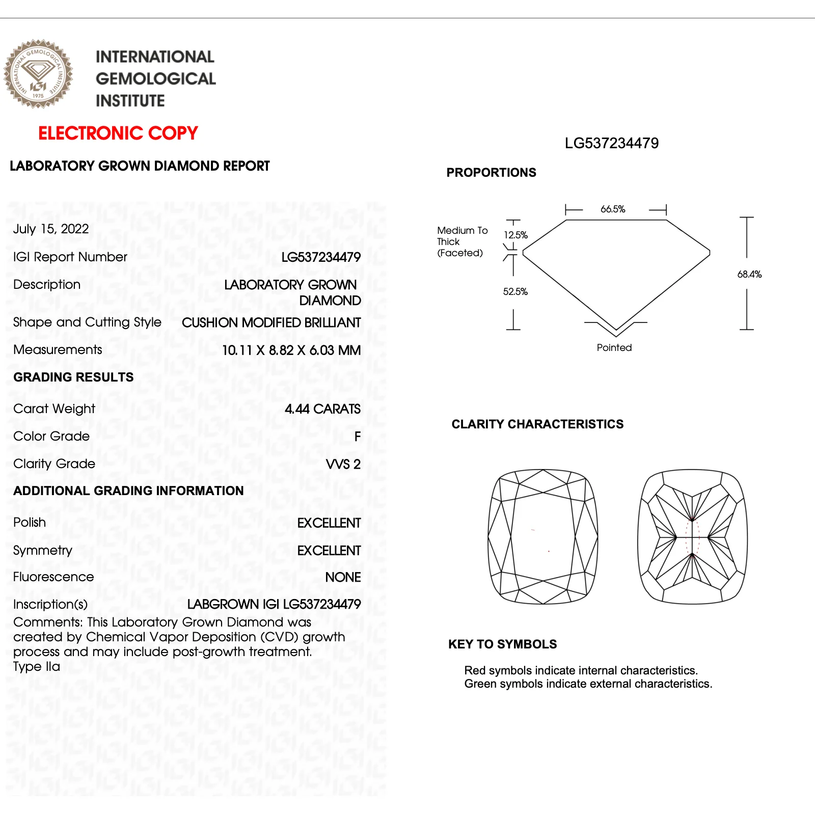 4.44 Carat F/VVS2 Cushion Cut Lab Grown Diamond in 3 Row Split Shank Diamond Halo Ring - Image 10