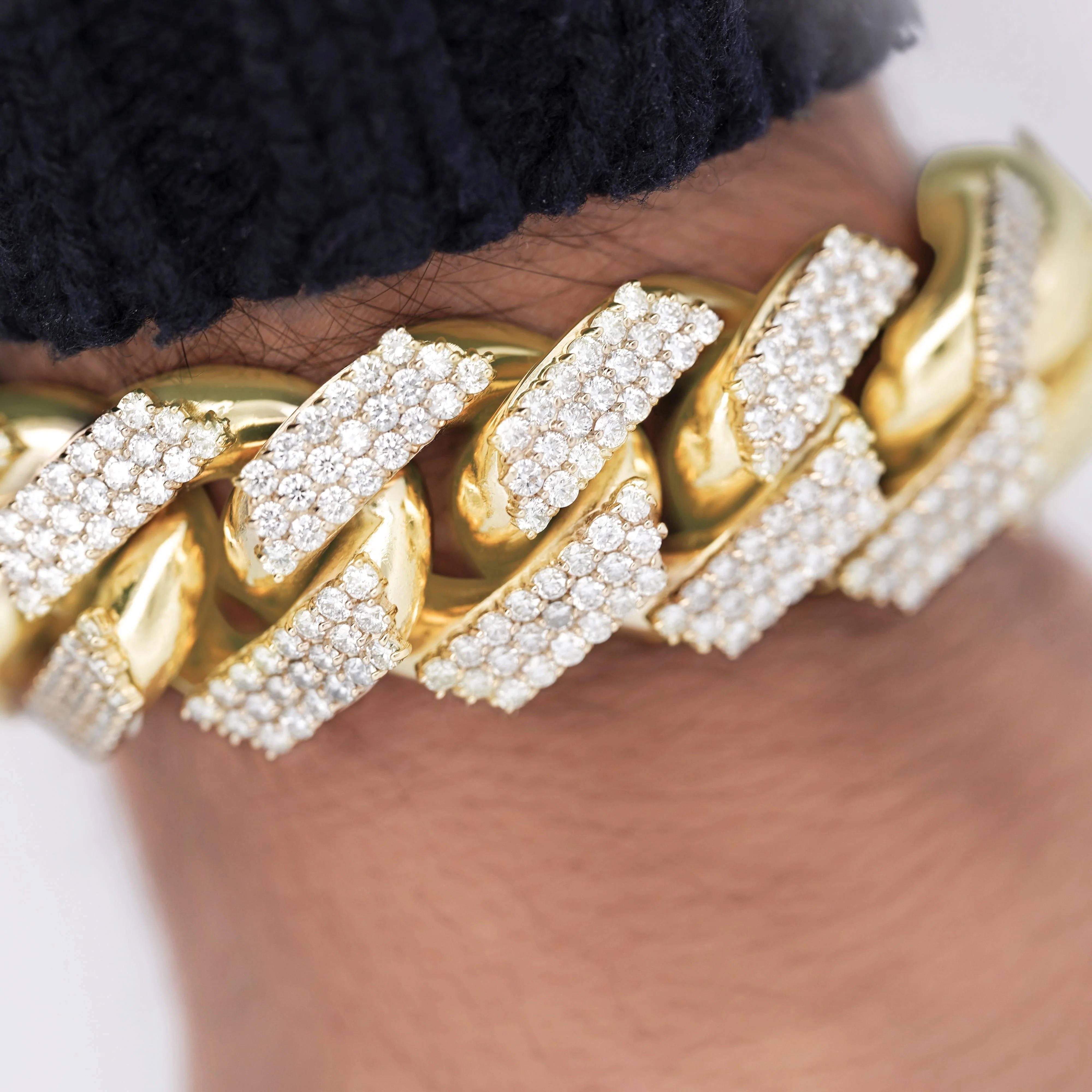 30Ct Diamond 14K Yellow Gold Miami Cuban Link Chain Bracelet - Image 8