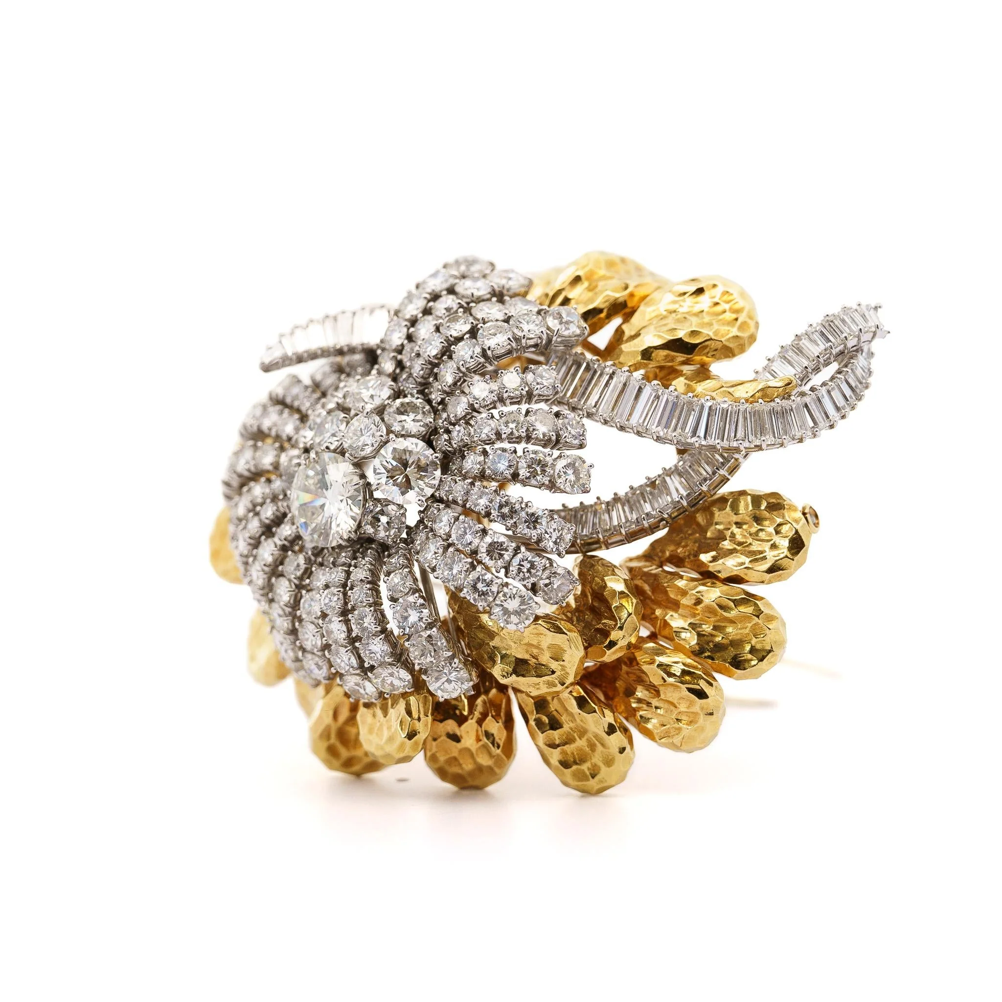 33 Carat Total David Webb Signed Detachable Brooch In Platinum and 18K Gold - Image 2