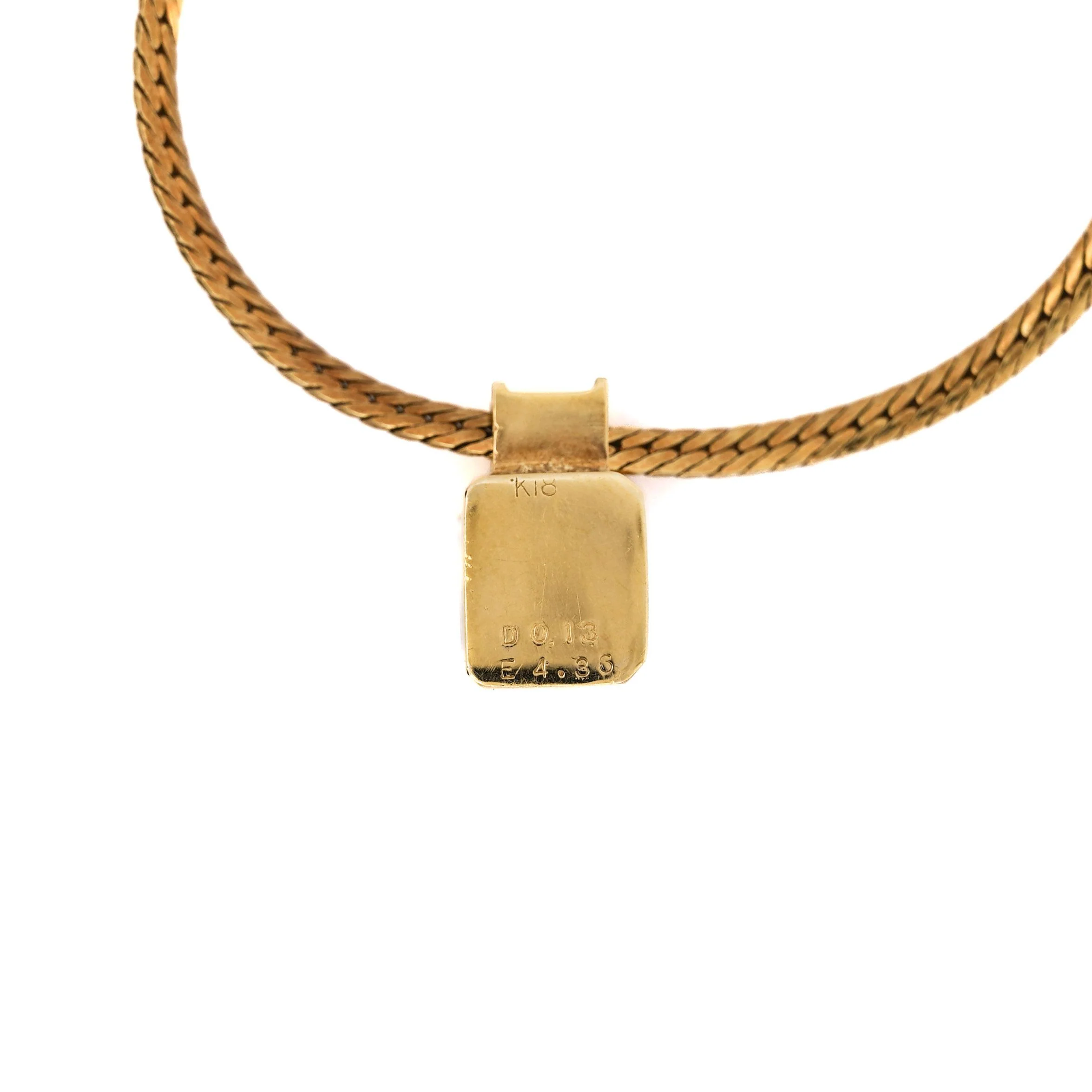 4.36 Carat Colombian Emerald Half Bezel 18K Gold Pendant Necklace - Image 11