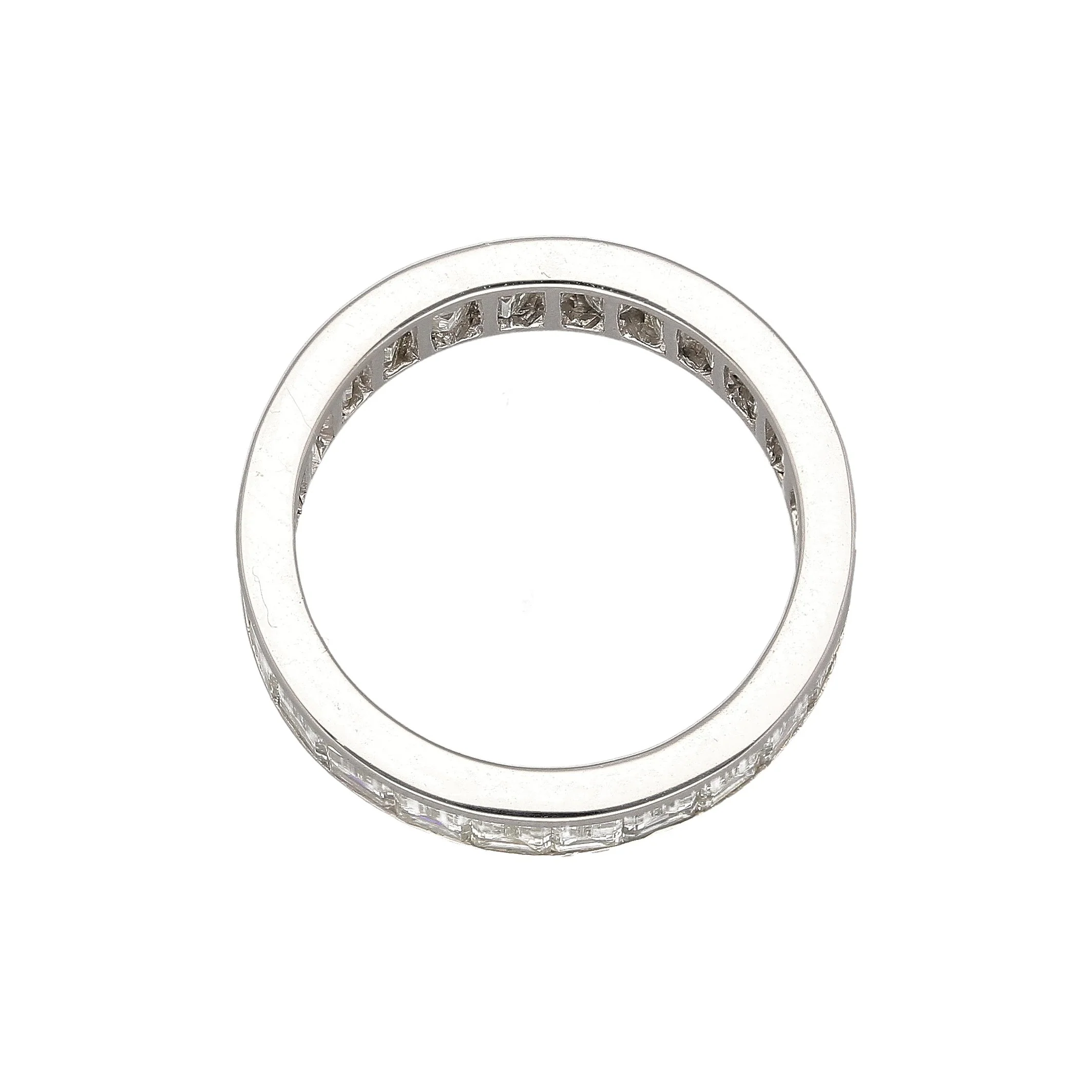 4 Carat Baguette Cut Natural Diamond Wedding Band Ring in Platinum Channel Setting - Image 6