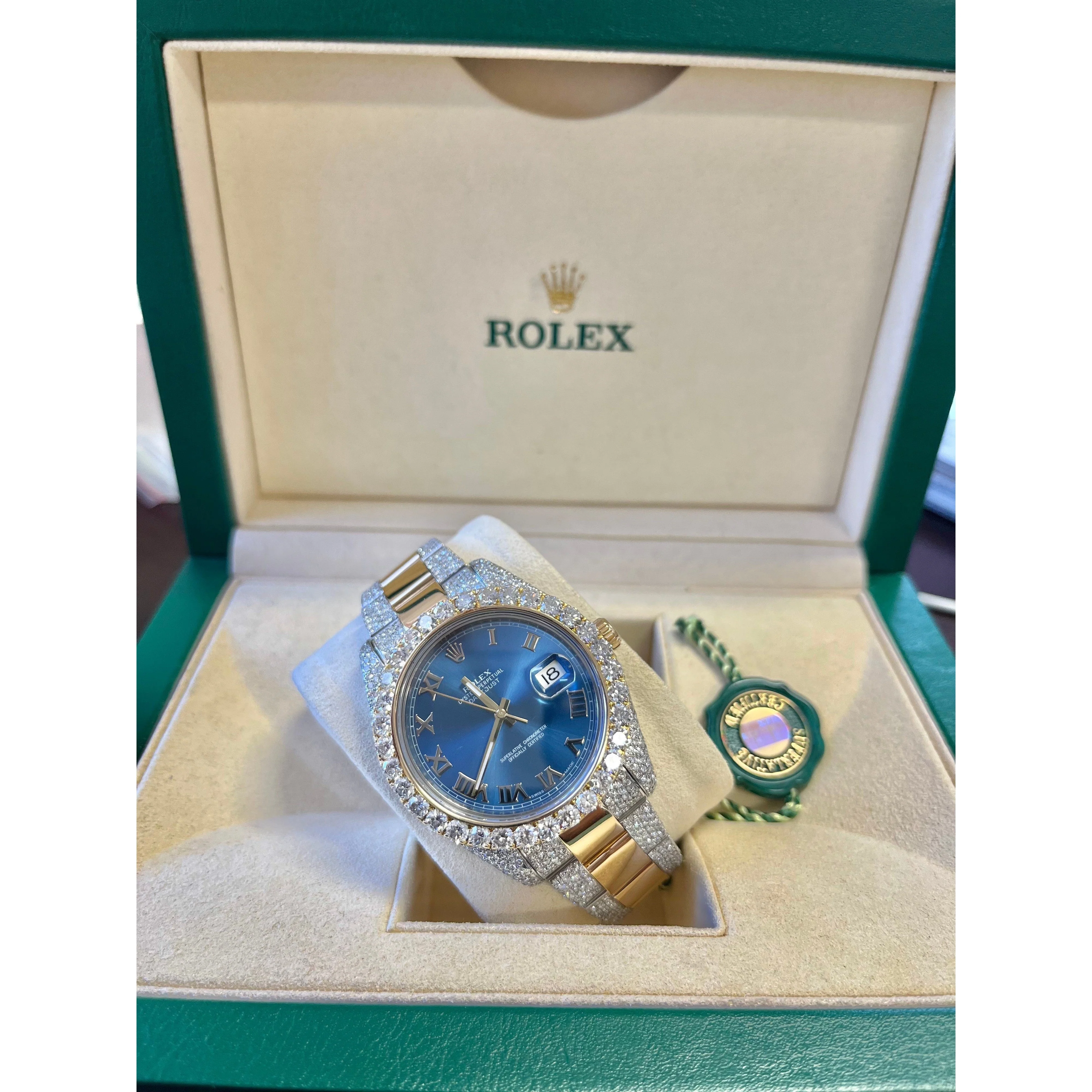 42mm Mens Rolex DateJust 2-Tone With Diamond Bezel/Bracelet - Image 6