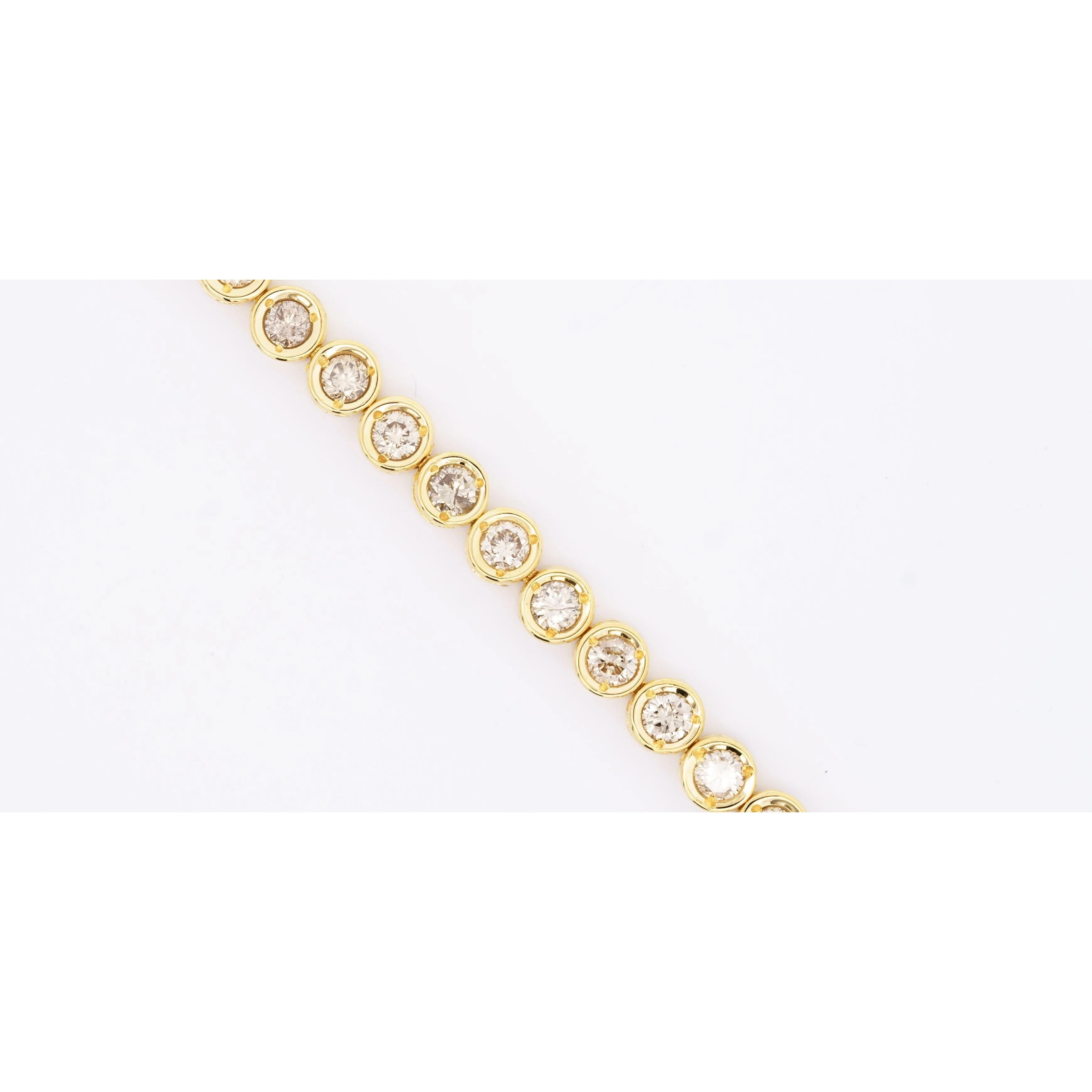 5 Carat TW Diamond Bezel Set Tennis Bracelet in 18k Yellow Gold 7" - Image 5