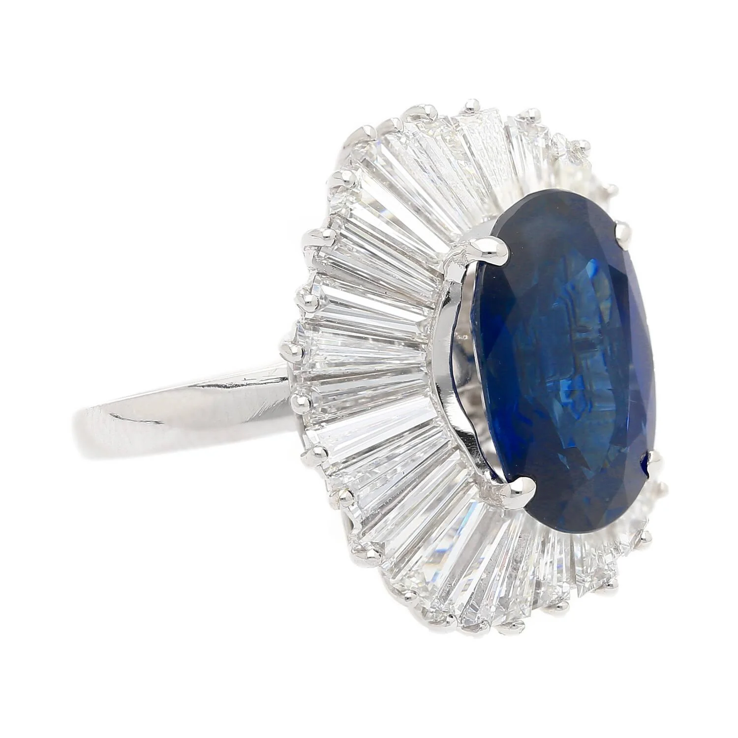 7.7 Carat No-Heat Blue Sapphire and Diamond Ring Convertible to Pendant - Image 2