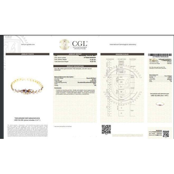 7.8-10 Carat Natural Diamond Bezel Set 18K Gold Tennis Bracelet 7" - Image 10