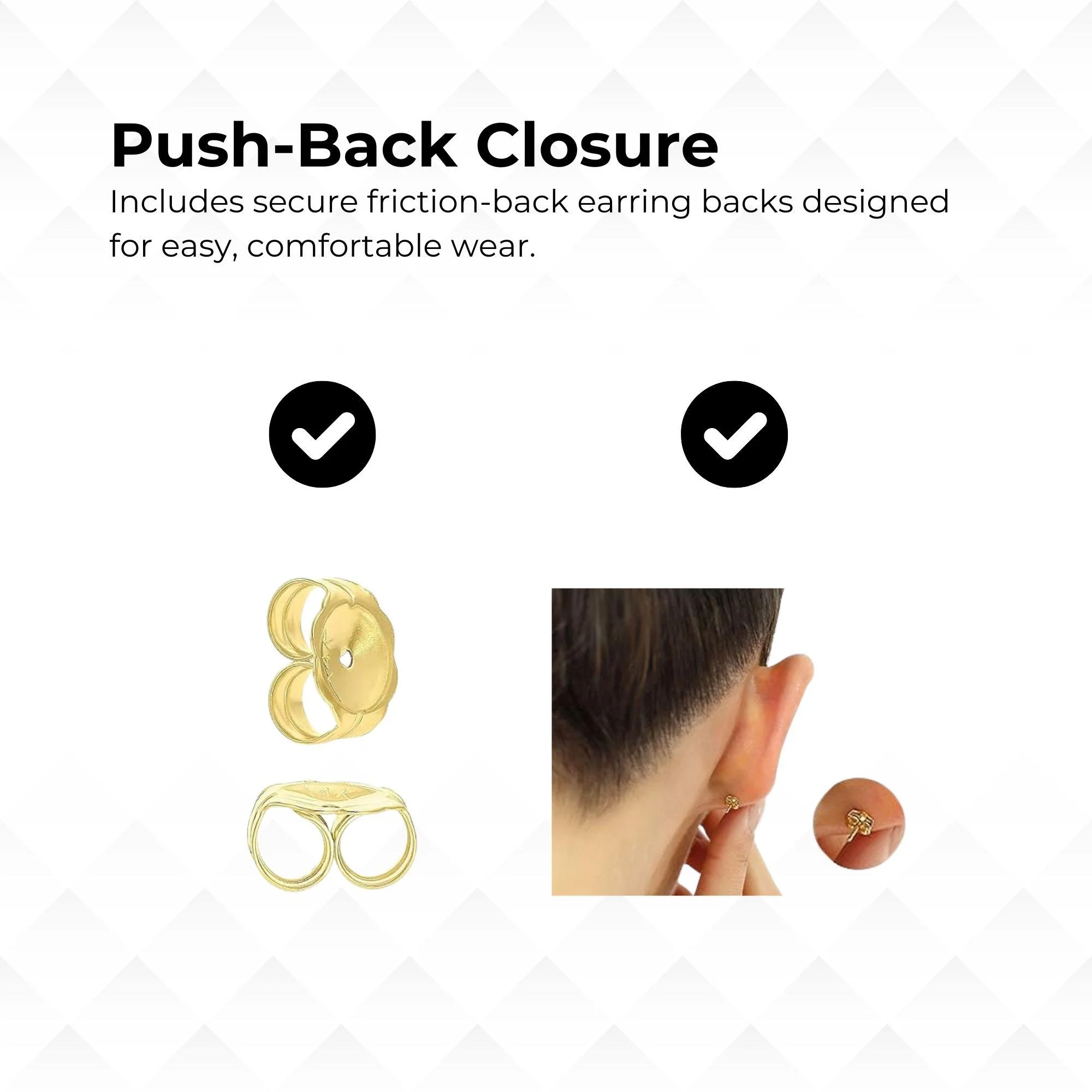 8mm Half Sphere Ball 14K Gold Diamond Cut Studs - Image 11