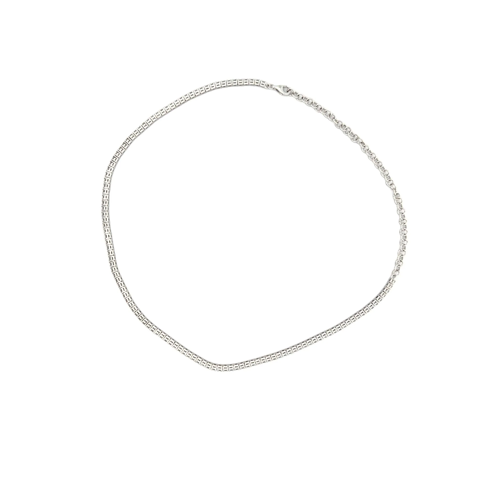 Adjustable 5 Carat Lab Grown Diamond Tennis Choker Necklace - Image 3