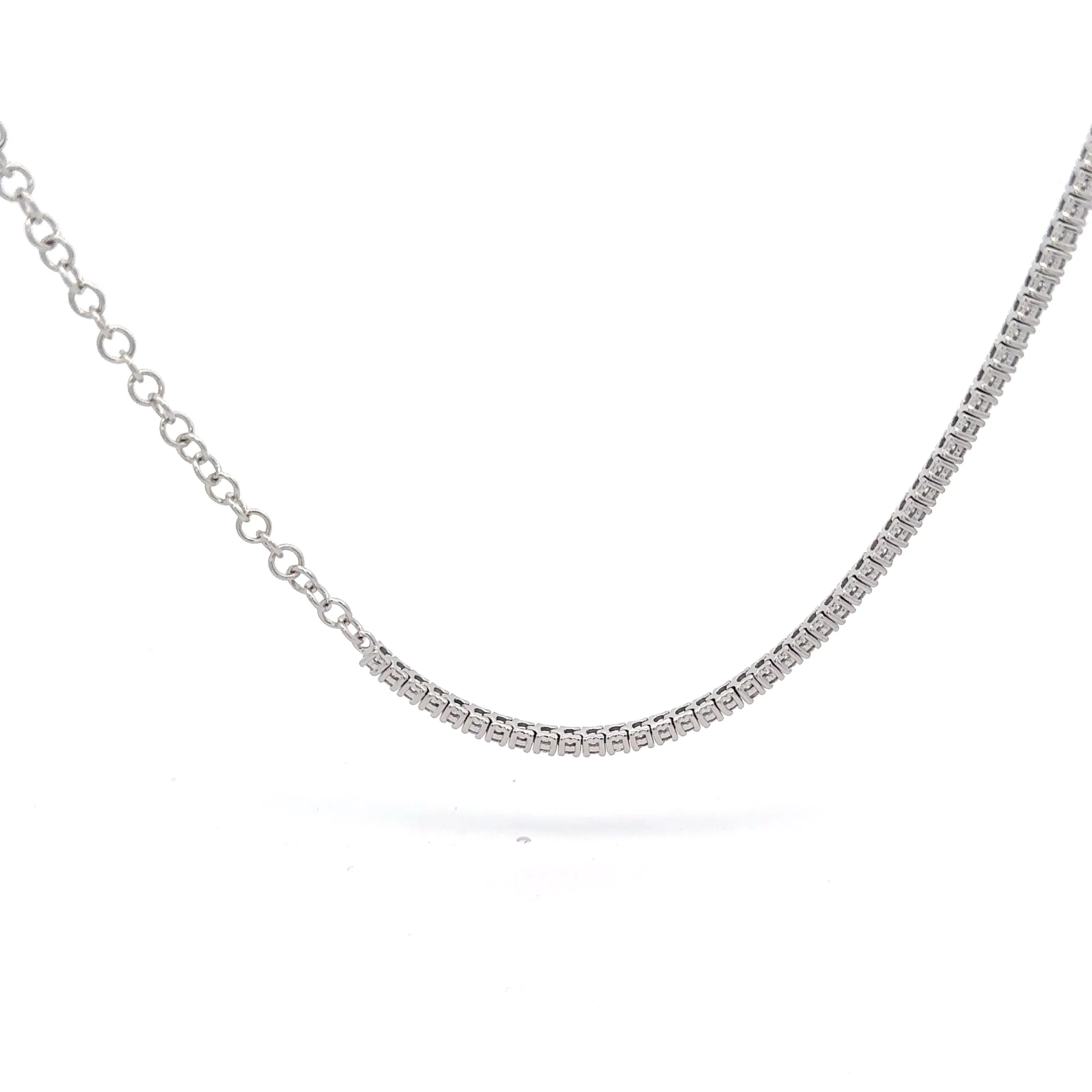Adjustable 5 Carat Lab Grown Diamond Tennis Choker Necklace - Image 5