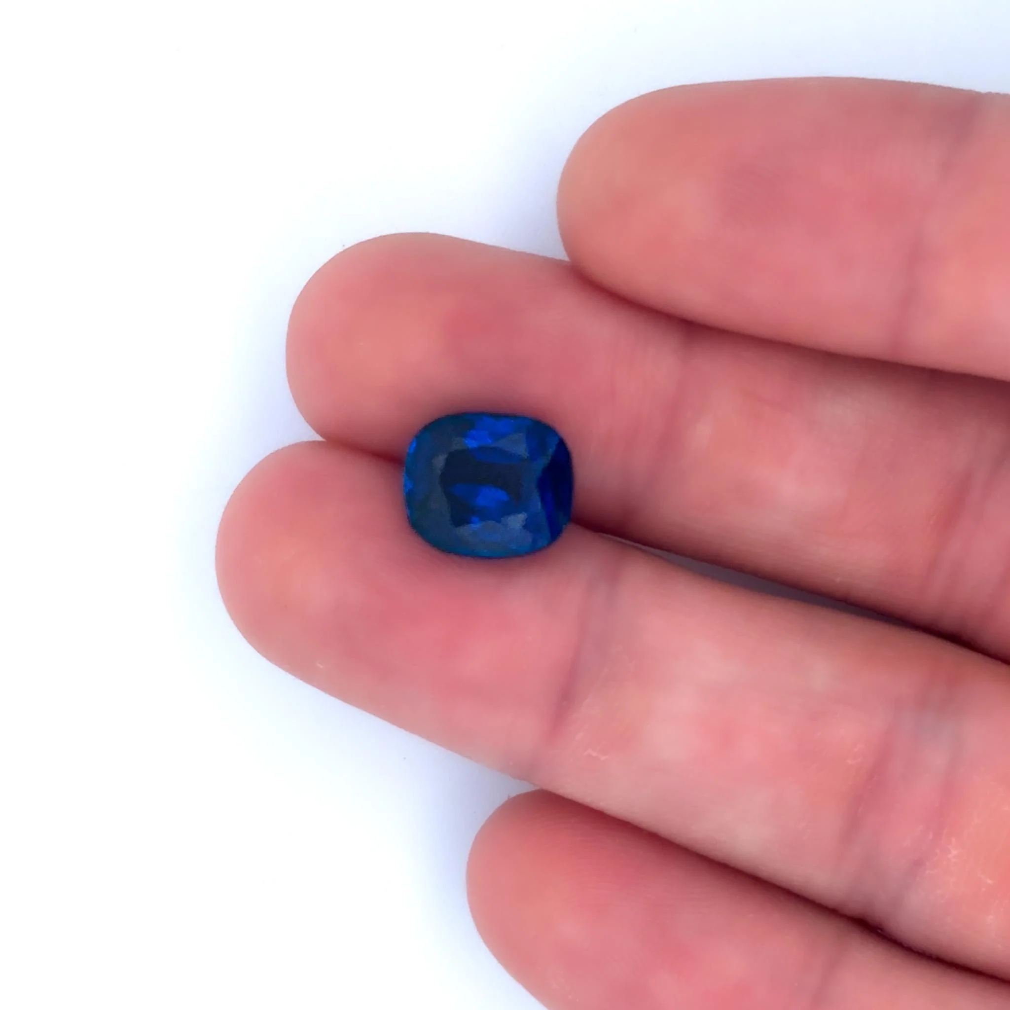 AGL Certified 5.75 Carat Burma No Heat Cushion Cut Blue Sapphire Loose Stone - Image 8