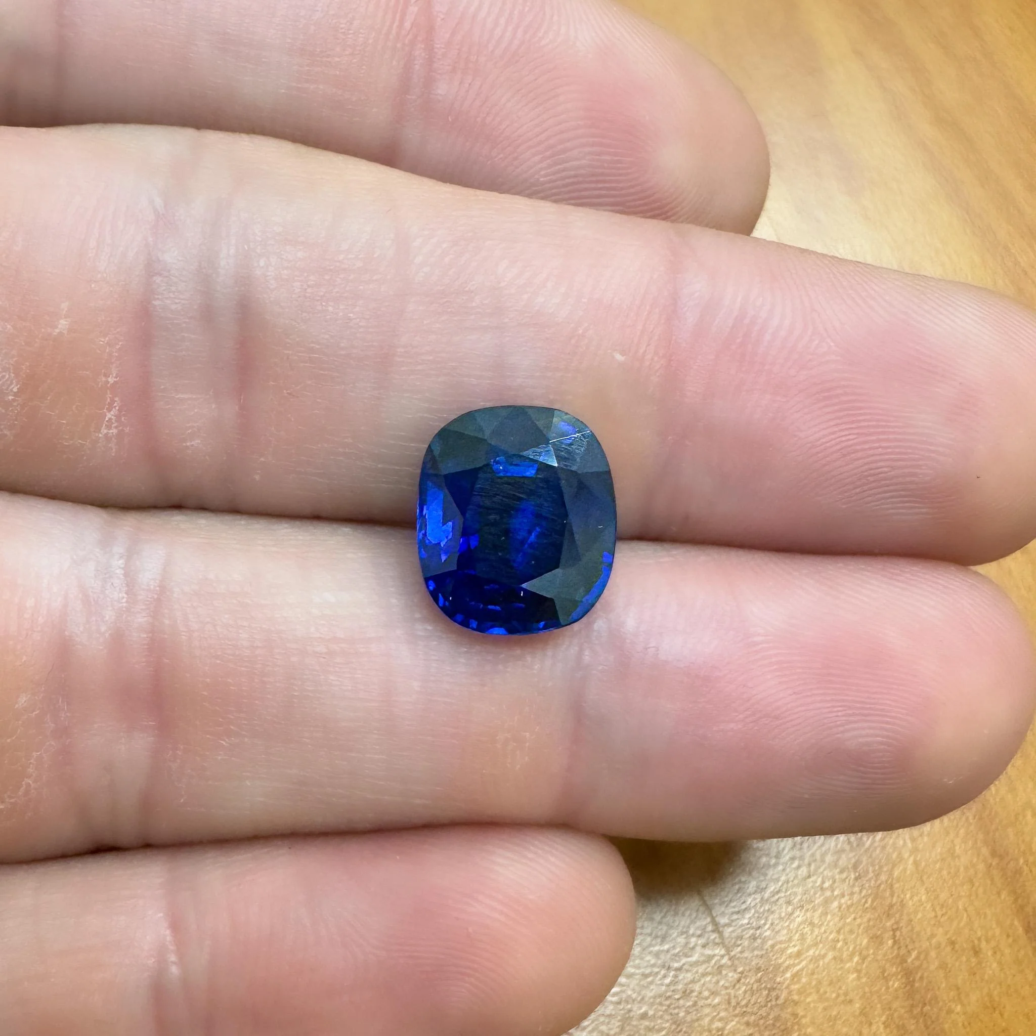 AGL Certified 5.75 Carat Burma No Heat Cushion Cut Blue Sapphire Loose Stone - Image 9