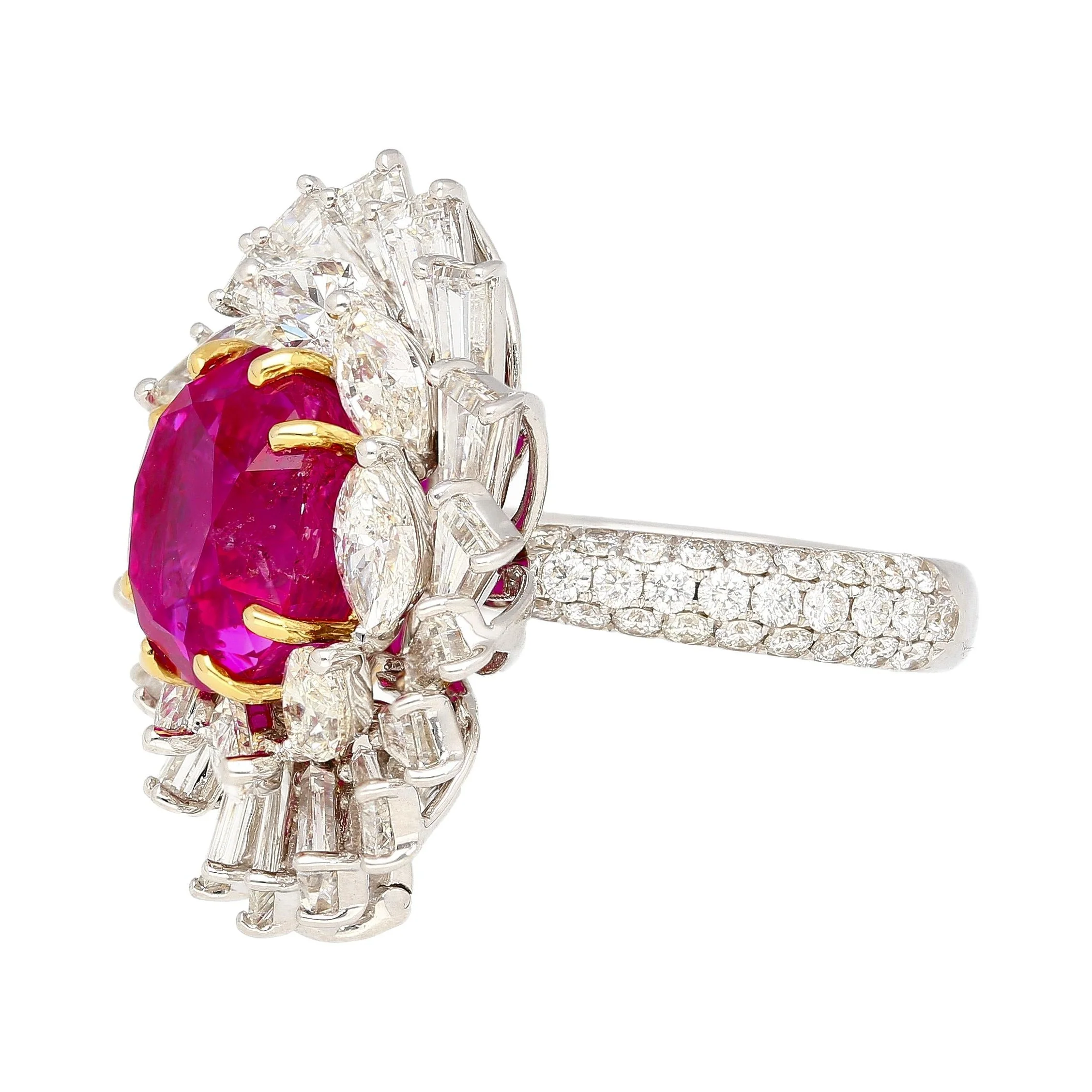 AGL Certified 9.55 Carat No Heat Burma Pink Sapphire Detachable Ring To Pendant - Image 7