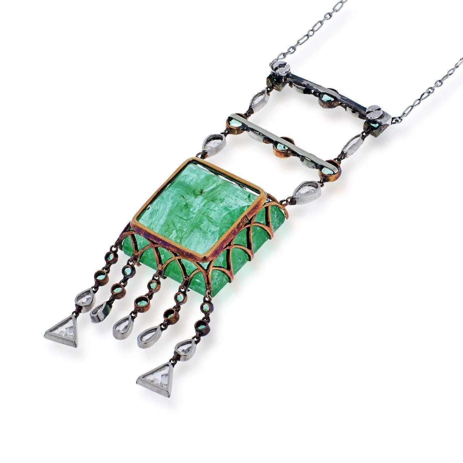 Alexey Denisov-Uralsky Signed Ural Mountain Emerald Pendant - Image 3