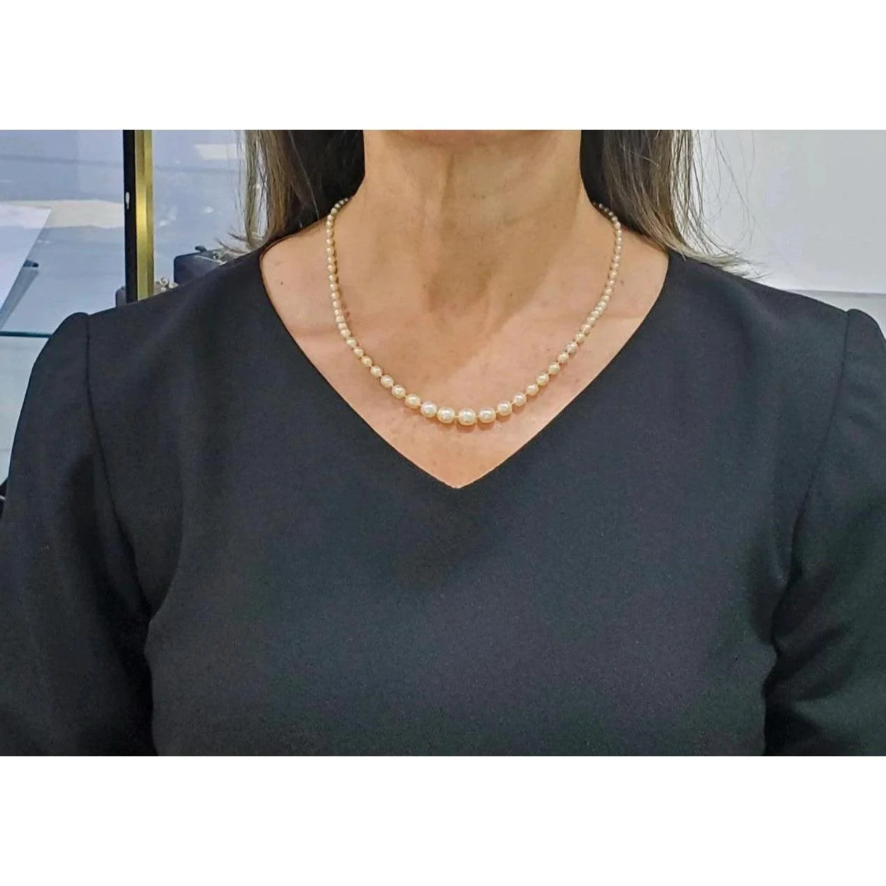 GIA Certified Antique Cartier Salt Water Pearl Necklace with Original Box - Image 6