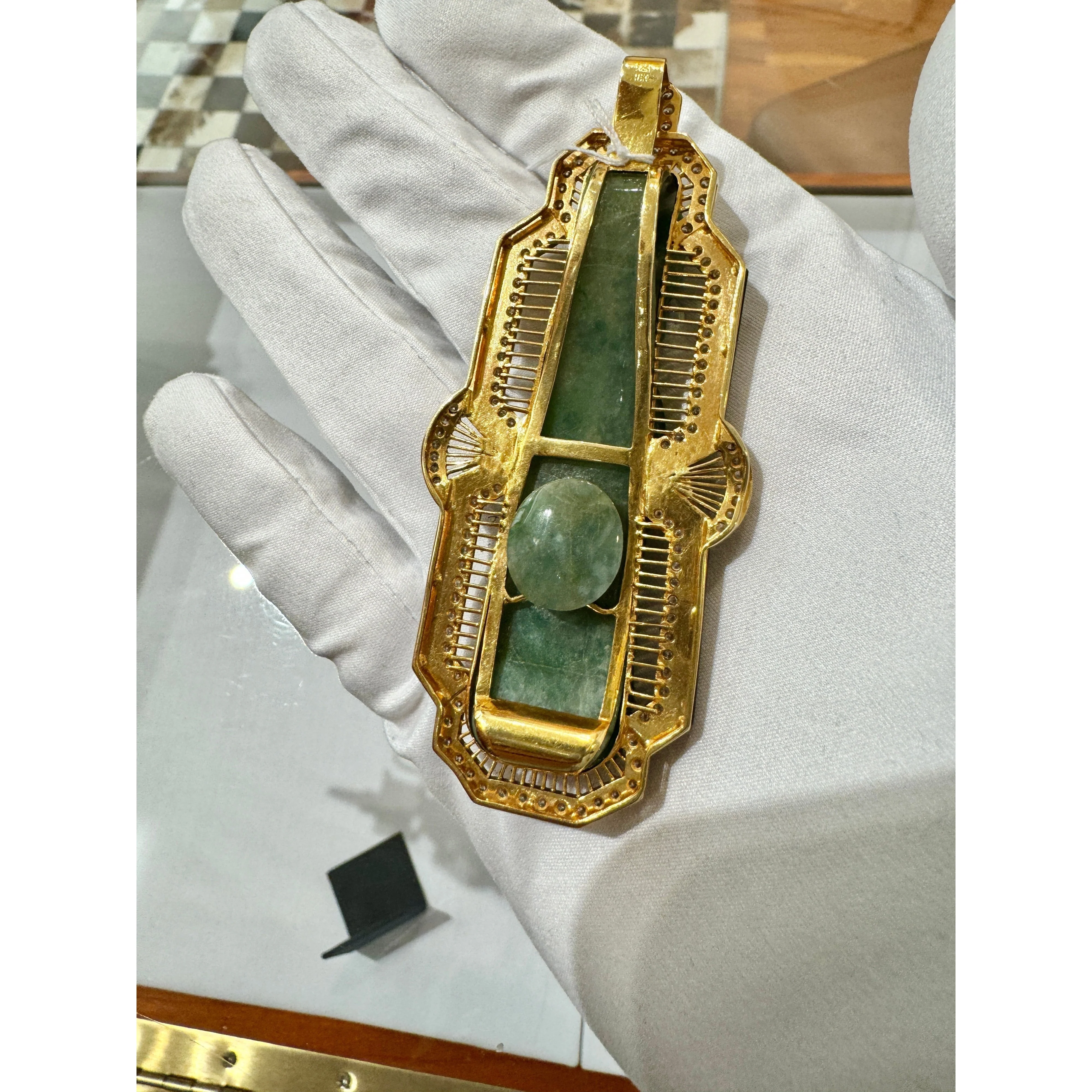 Antique Carved Grade A Jadeite Jade "Dragon Hook" Chinese Belt Buckle Pendant - Image 11