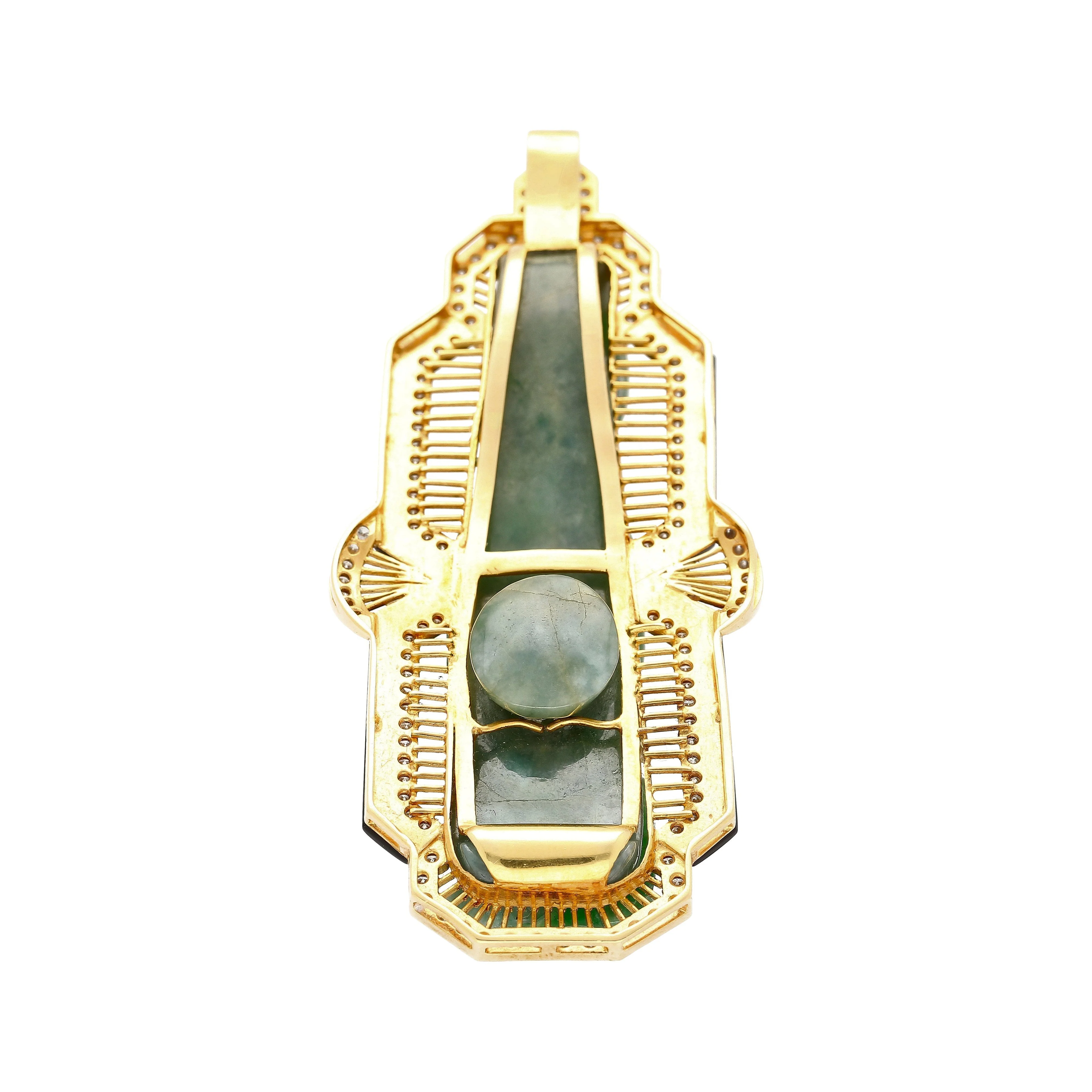 Antique Carved Grade A Jadeite Jade "Dragon Hook" Chinese Belt Buckle Pendant - Image 8