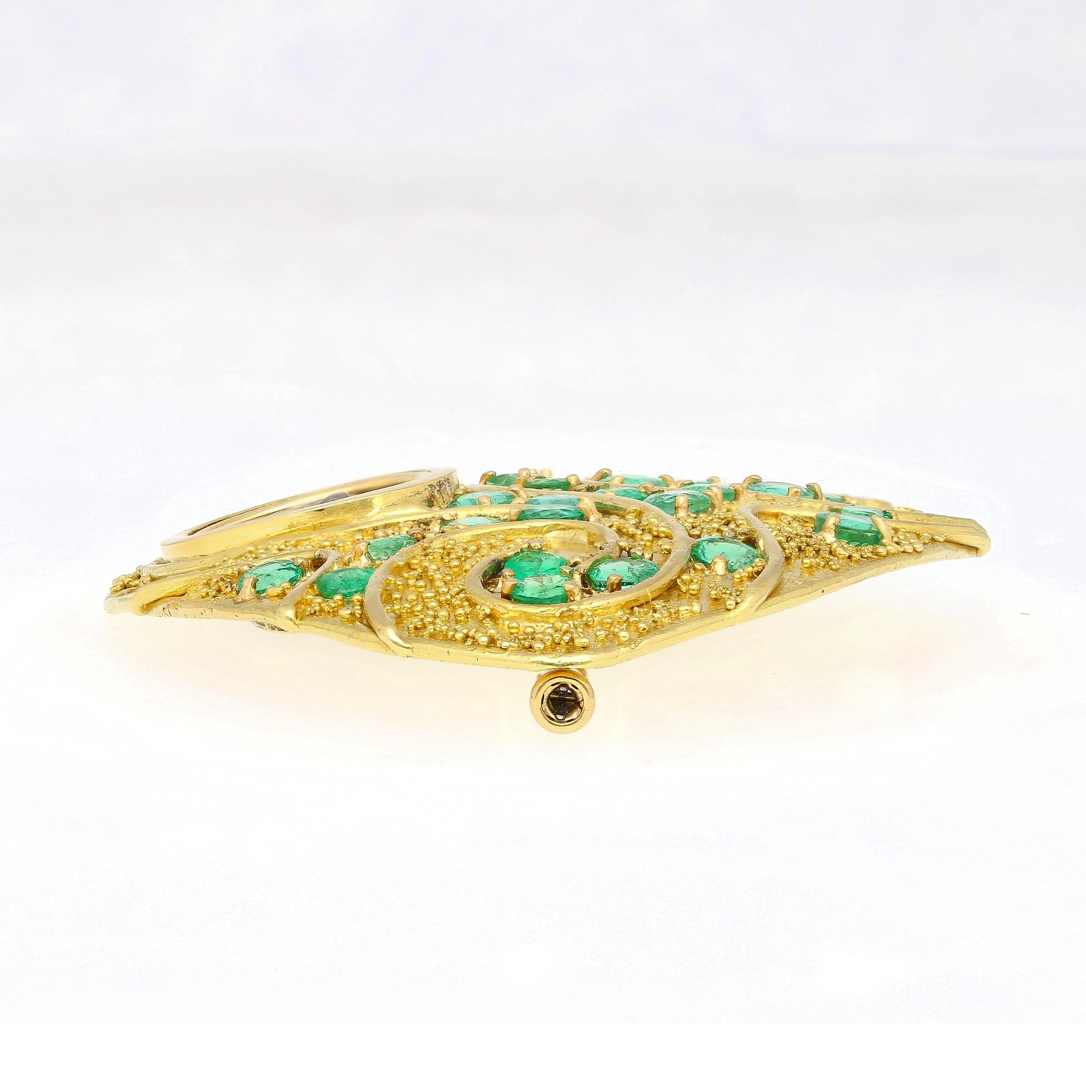 Antique Italian Coin Signed Gage in 18K Gold Brooch - Image 4