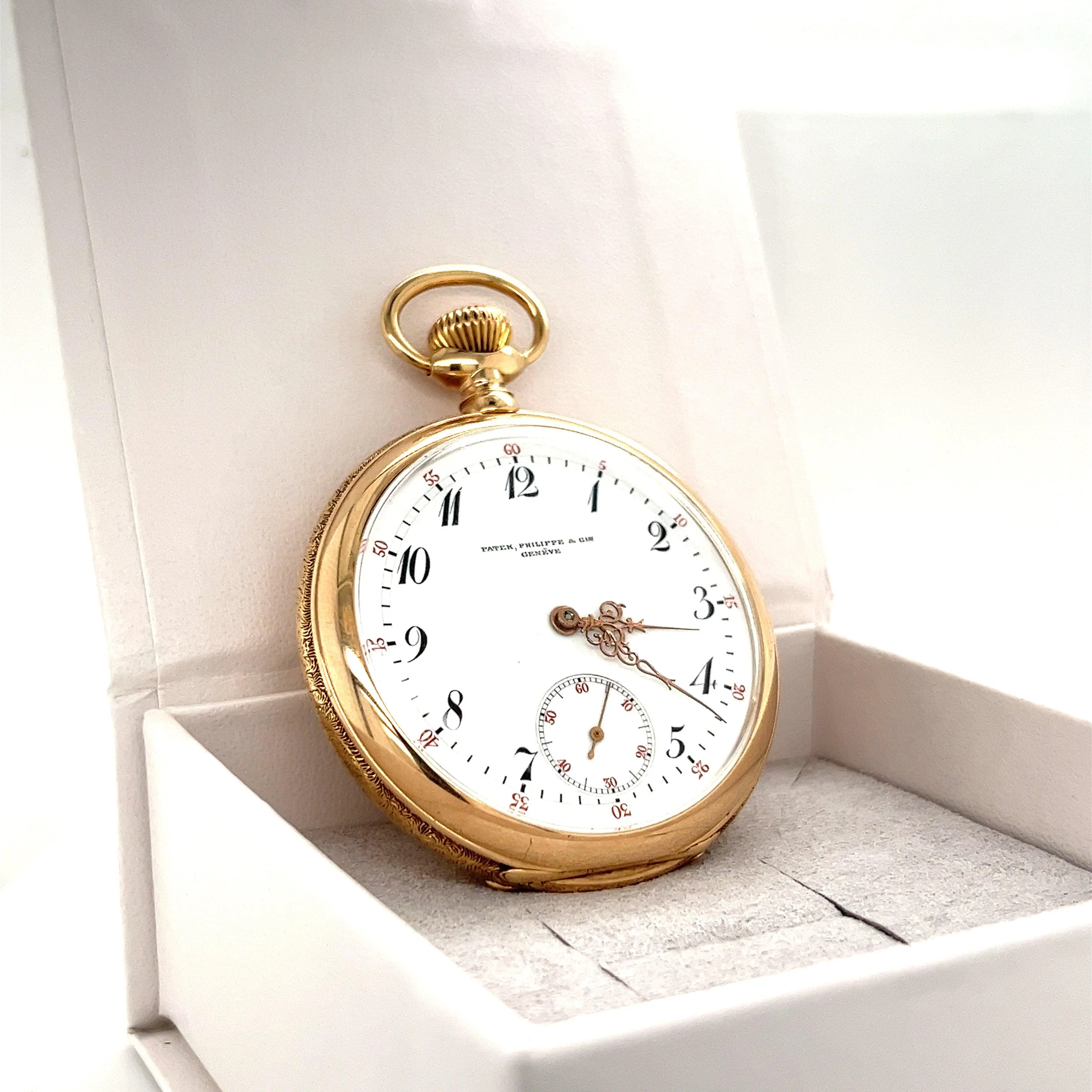 Antique Patek Philippe Pocket Watch 258729 in 18k Gold With Arabic Numerals - Image 4