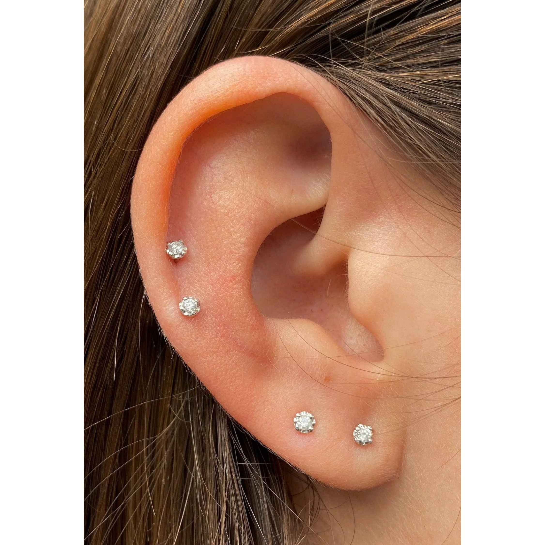 ASSAY Real Natural Diamond Stud Earrings - Image 2