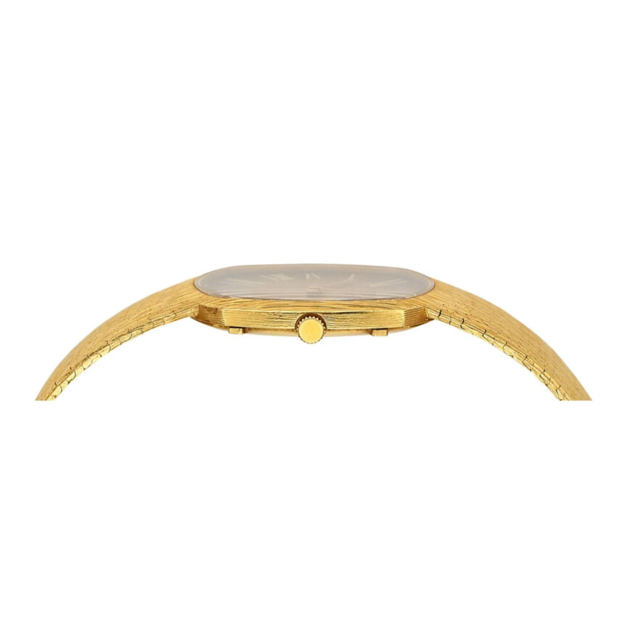 Audemars Piguet 28mm 18K Gold Brown Fumé Sunburst Mesh Bracelet Watch - Image 6