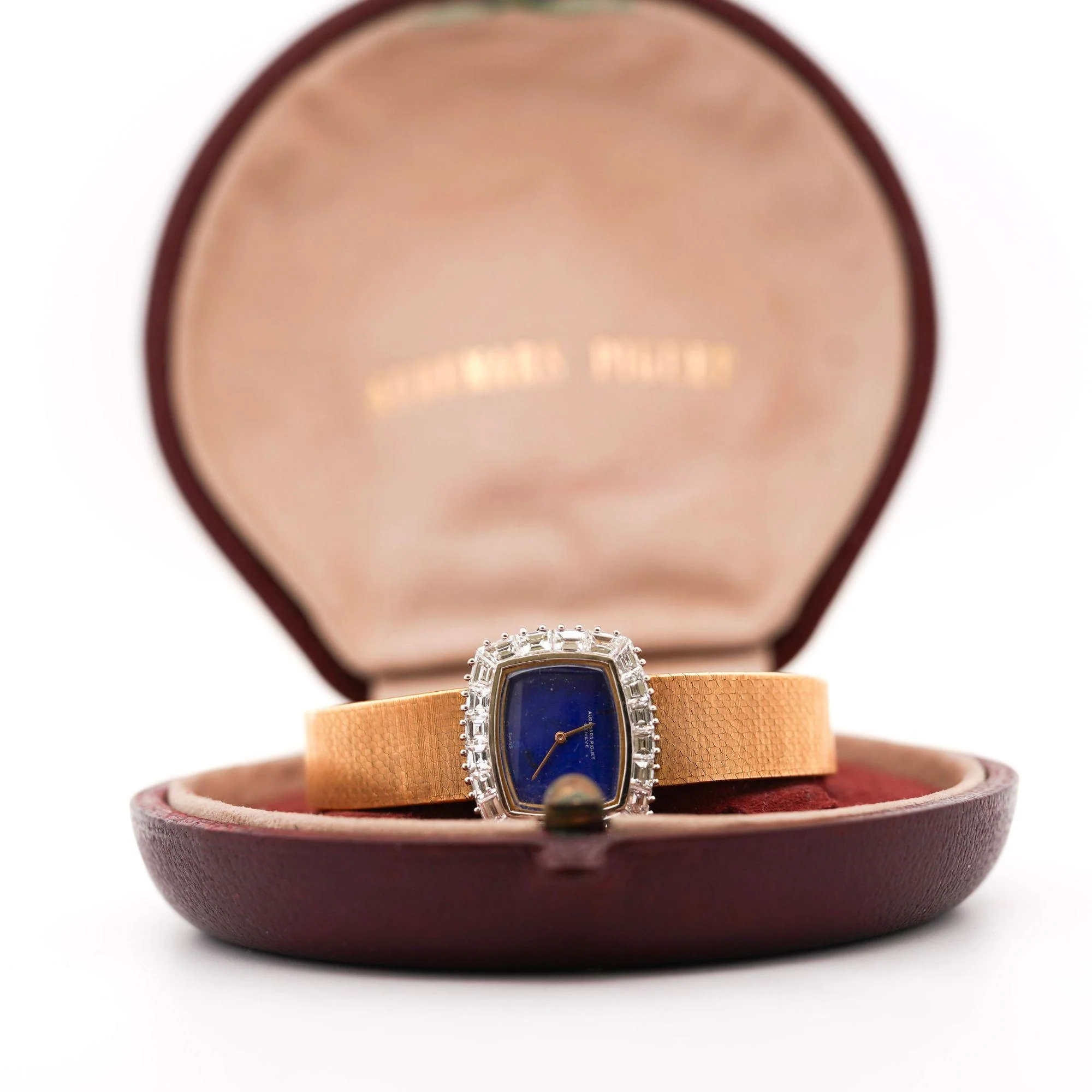 Audemars Piguet Lapis Lazuli 23mm Diamond Bezel 18K Gold Manual Ladies Watch - Image 13