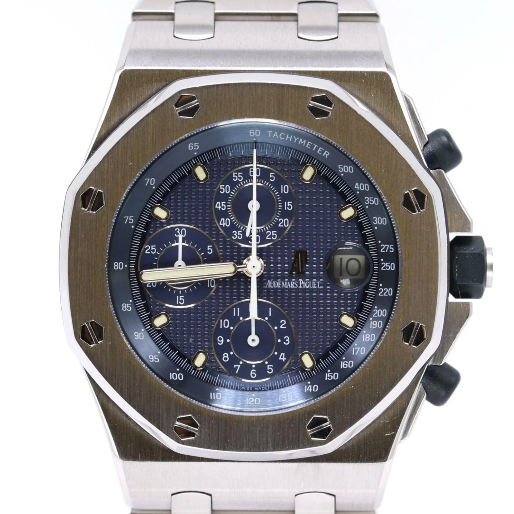 Audemars Piguet Royal Oak Offshore Chronograph Stainless Steel Blue Dial Watch - Image 6
