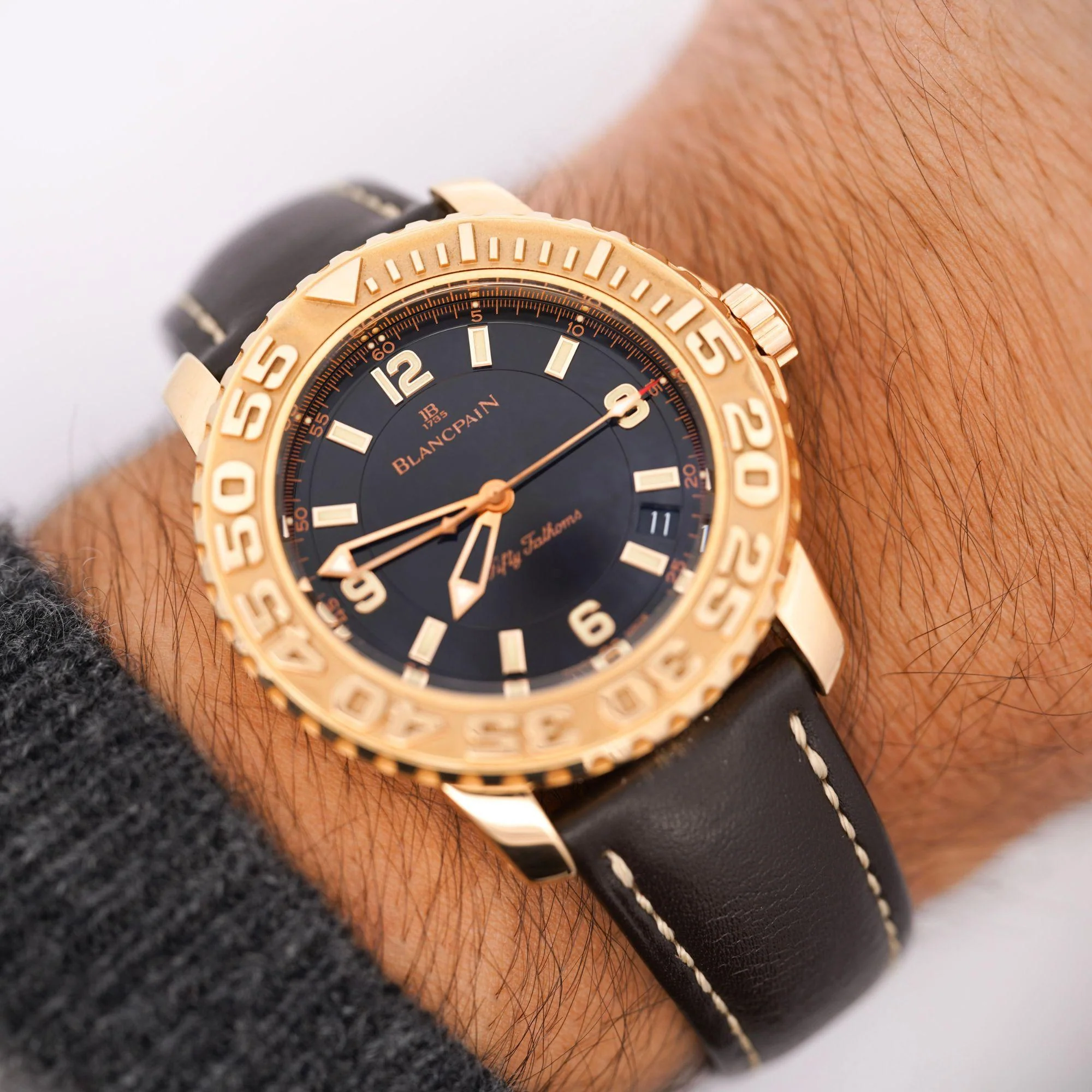 Blancpain Fifty Fathoms Trilogy 18K Rose Gold Ltd Ed 51/100 Ref 2200-3630 Watch - Image 2
