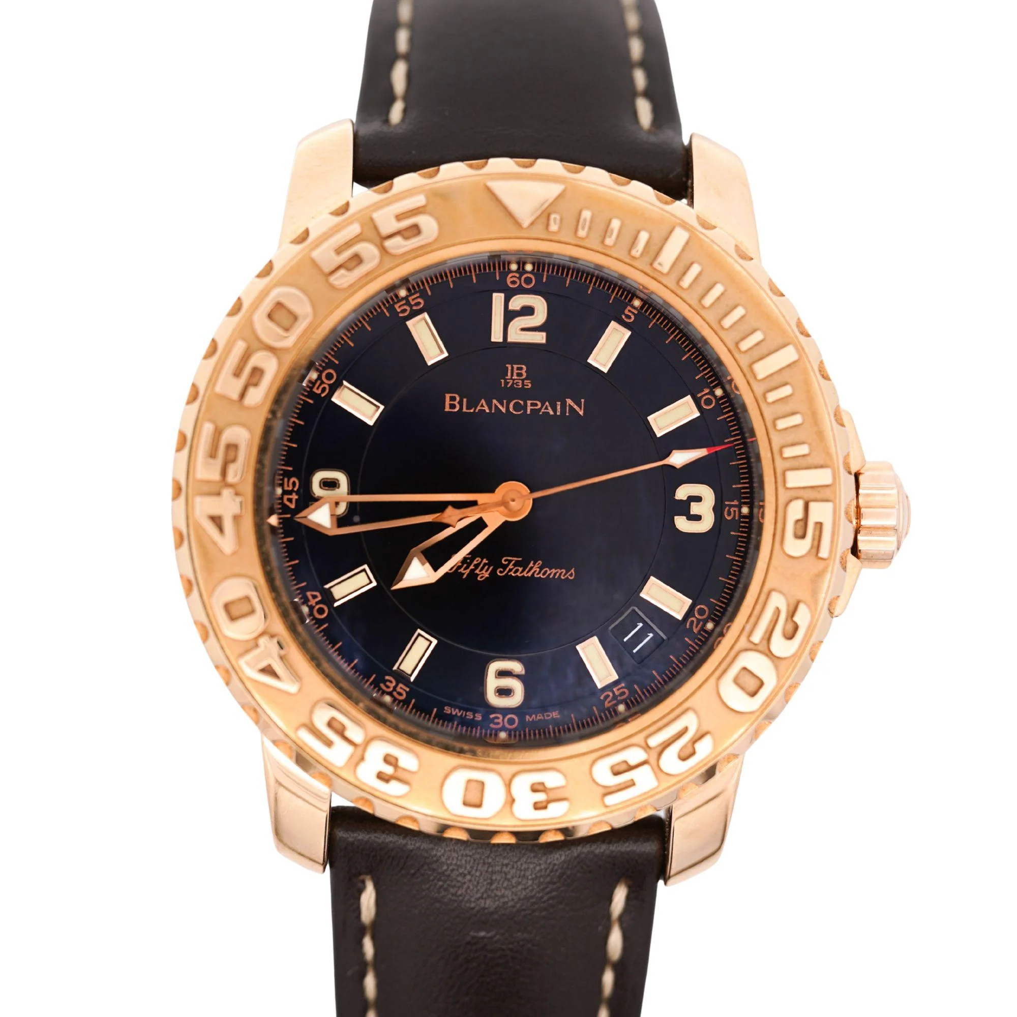 Blancpain Fifty Fathoms Trilogy 18K Rose Gold Ltd Ed 51/100 Ref 2200-3630 Watch - Image 3