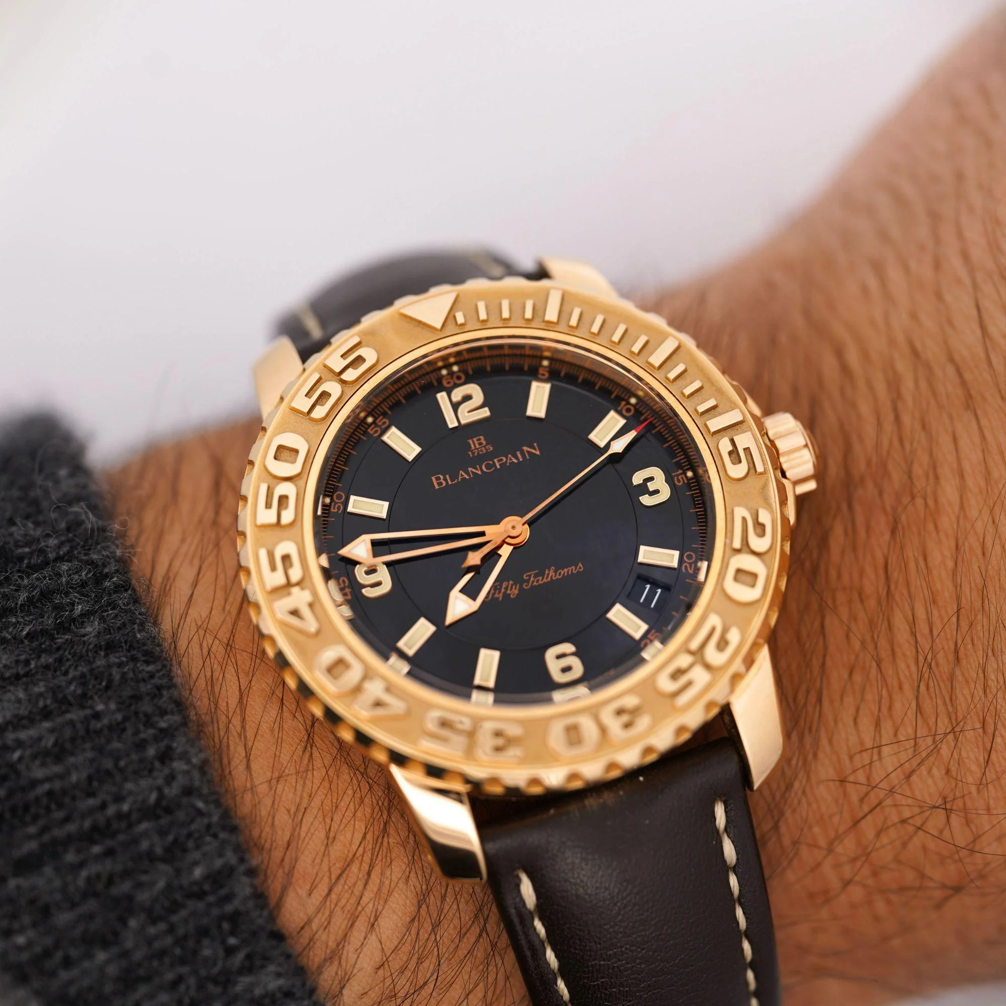 Blancpain Fifty Fathoms Trilogy 18K Rose Gold Ltd Ed 51/100 Ref 2200-3630 Watch - Image 4