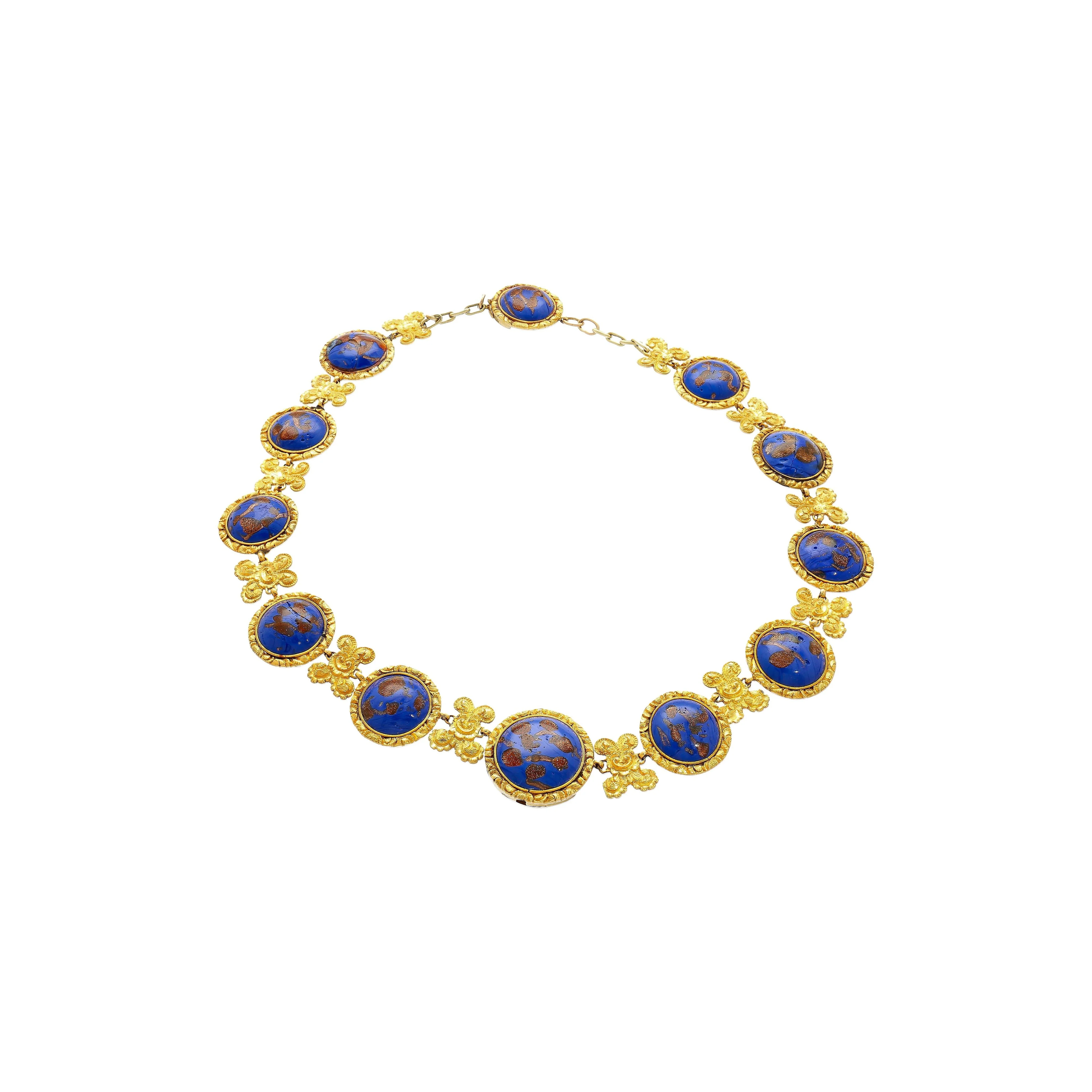 Blue Lapis Reviere Necklace in 14k & 18K Gold - Image 4
