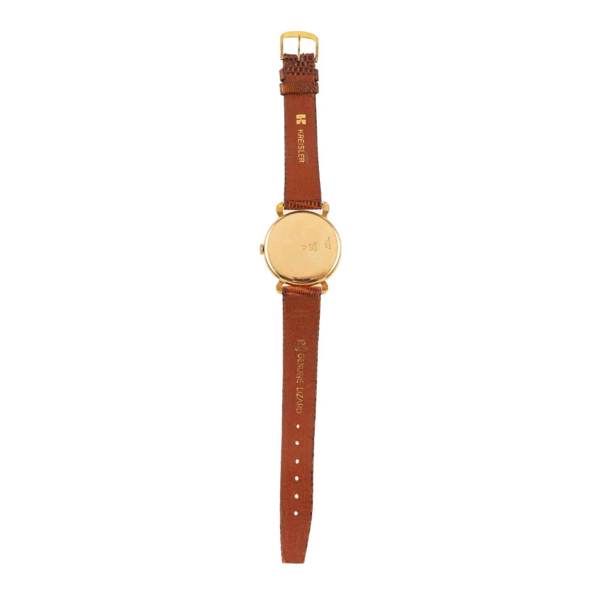 Bucherer 33mm Manual Wind 18K Gold On Leather Watch Ref 50030 - Image 5