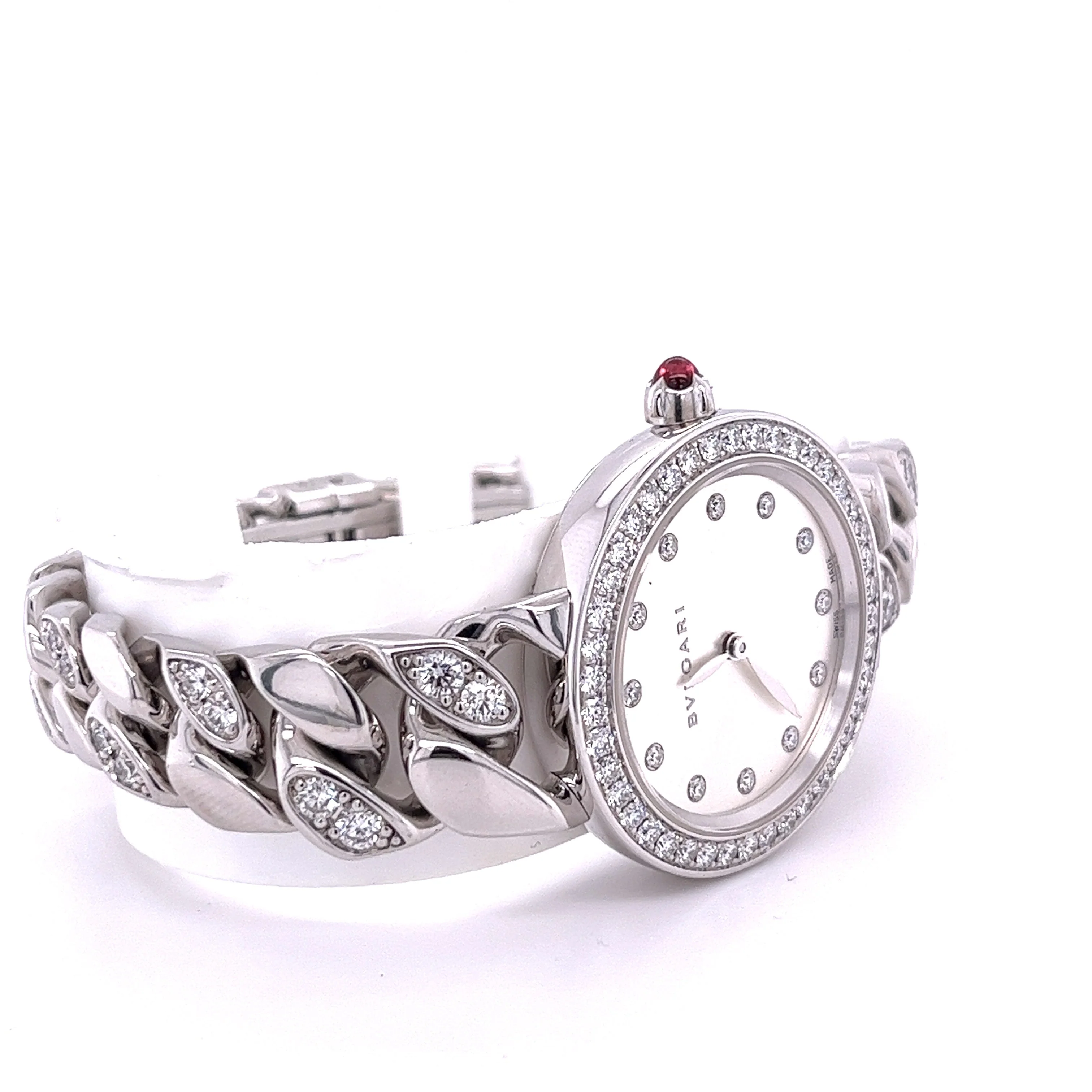 Bulgari 31mm Catene Watch with 18k White Gold and Diamond Link Strap - Image 6