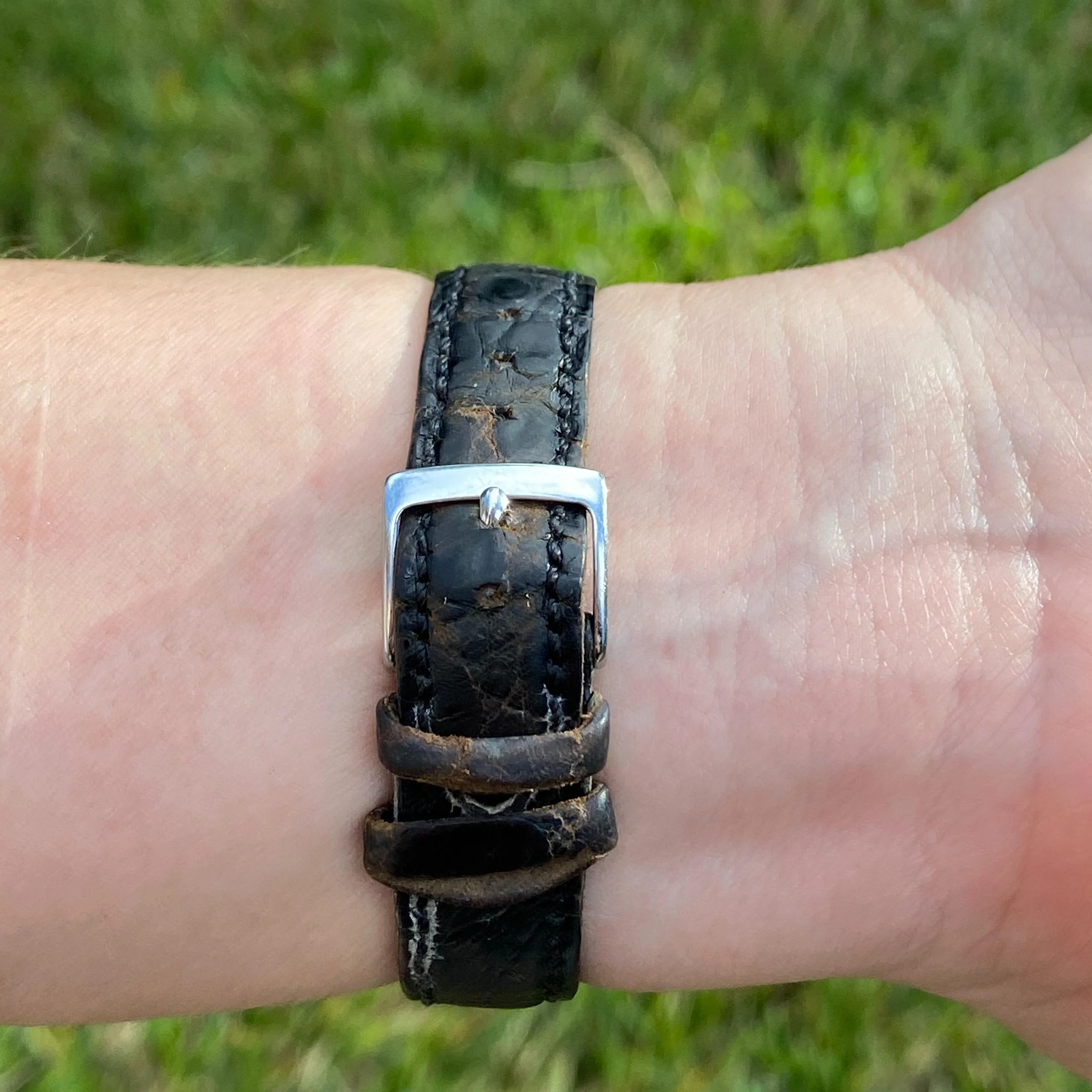 Bvlgari BB26 SGLD Classic Wrist Watch in Black Leather Strap - Image 7