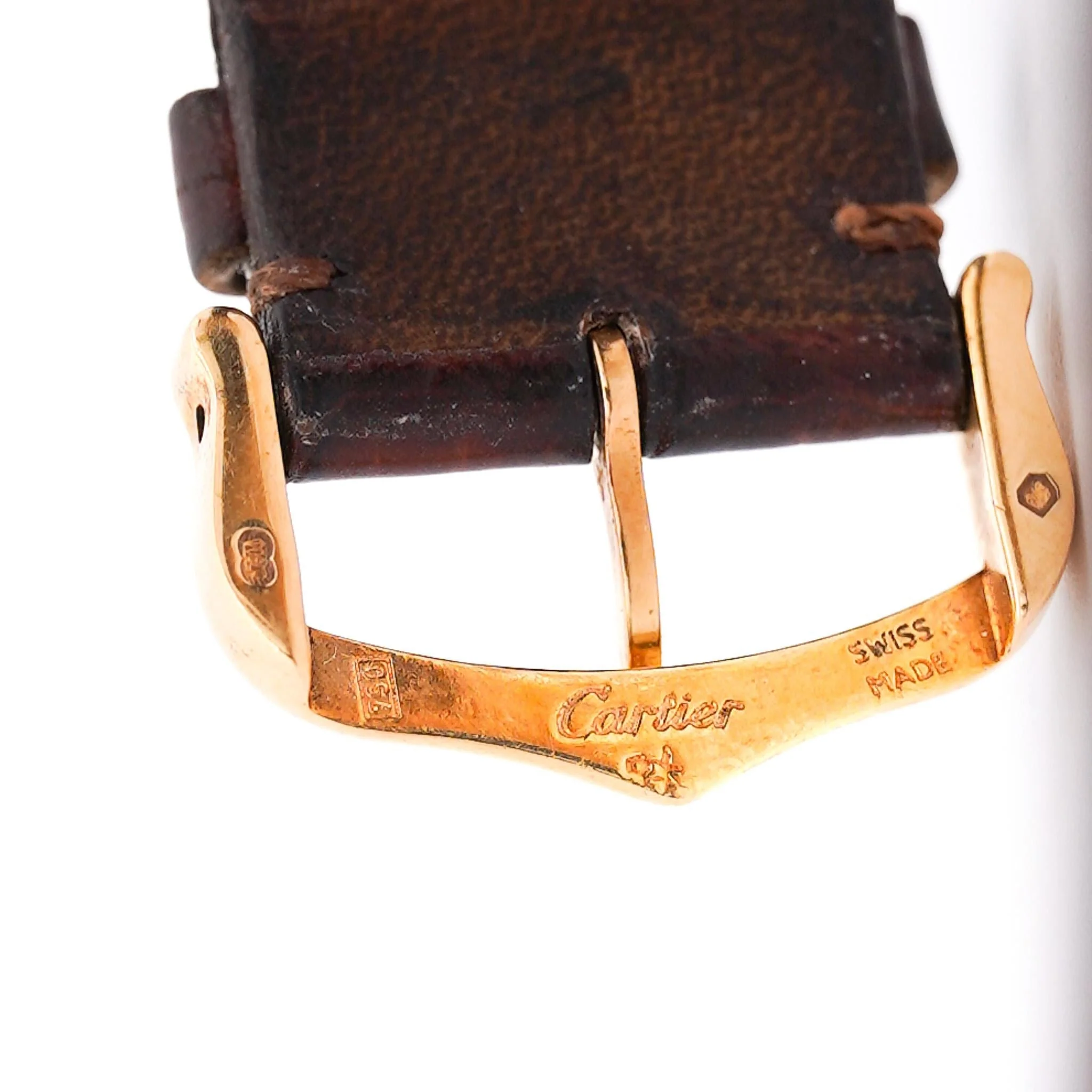 Cartier 18k Gold Tank Francaise Chronograph XL Watch - Image 5