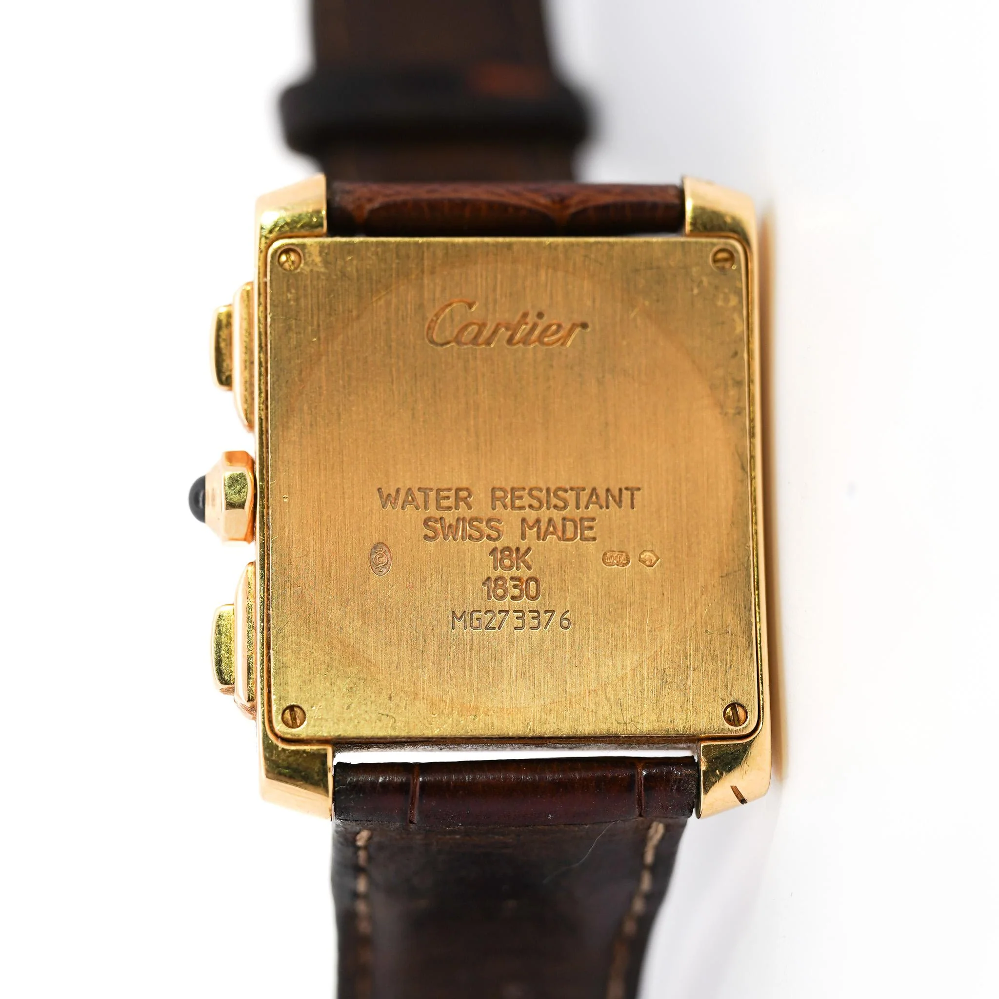 Cartier 18k Gold Tank Francaise Chronograph XL Watch - Image 7