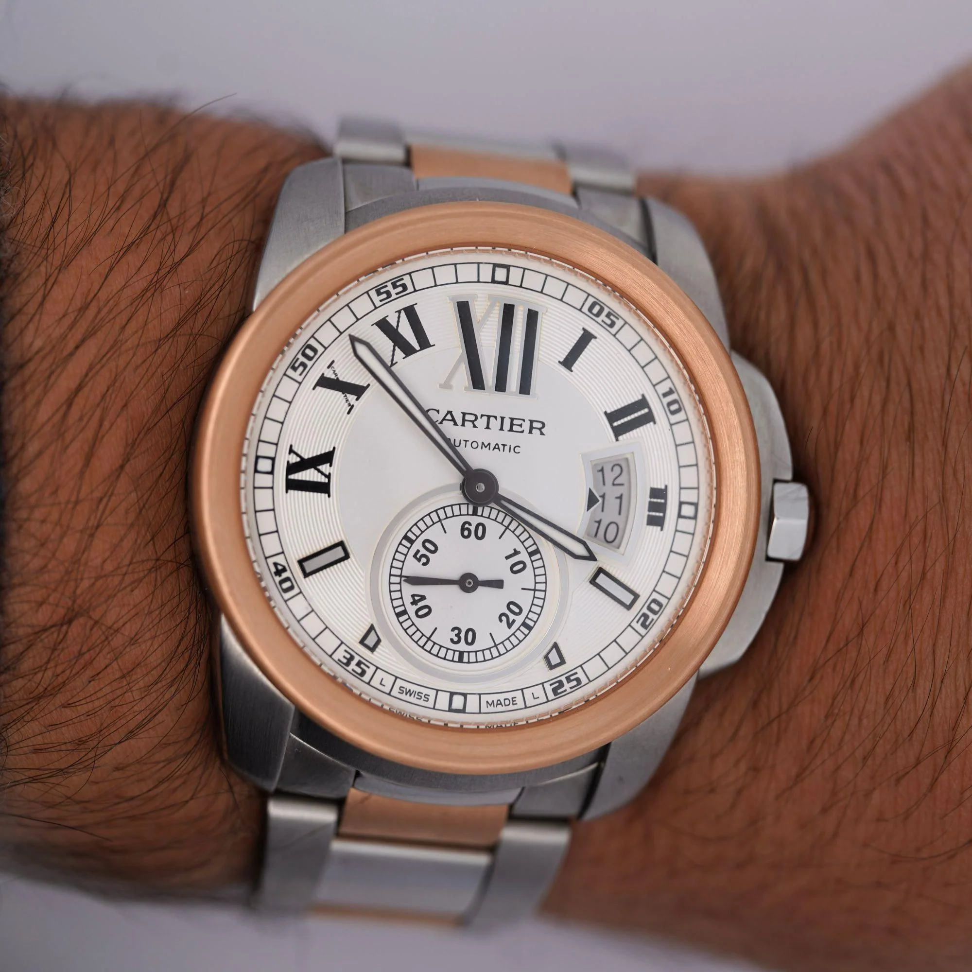 Cartier Calibre 3389 42mm Rose Gold Steel Automatic Watch Box and Papers - Image 2